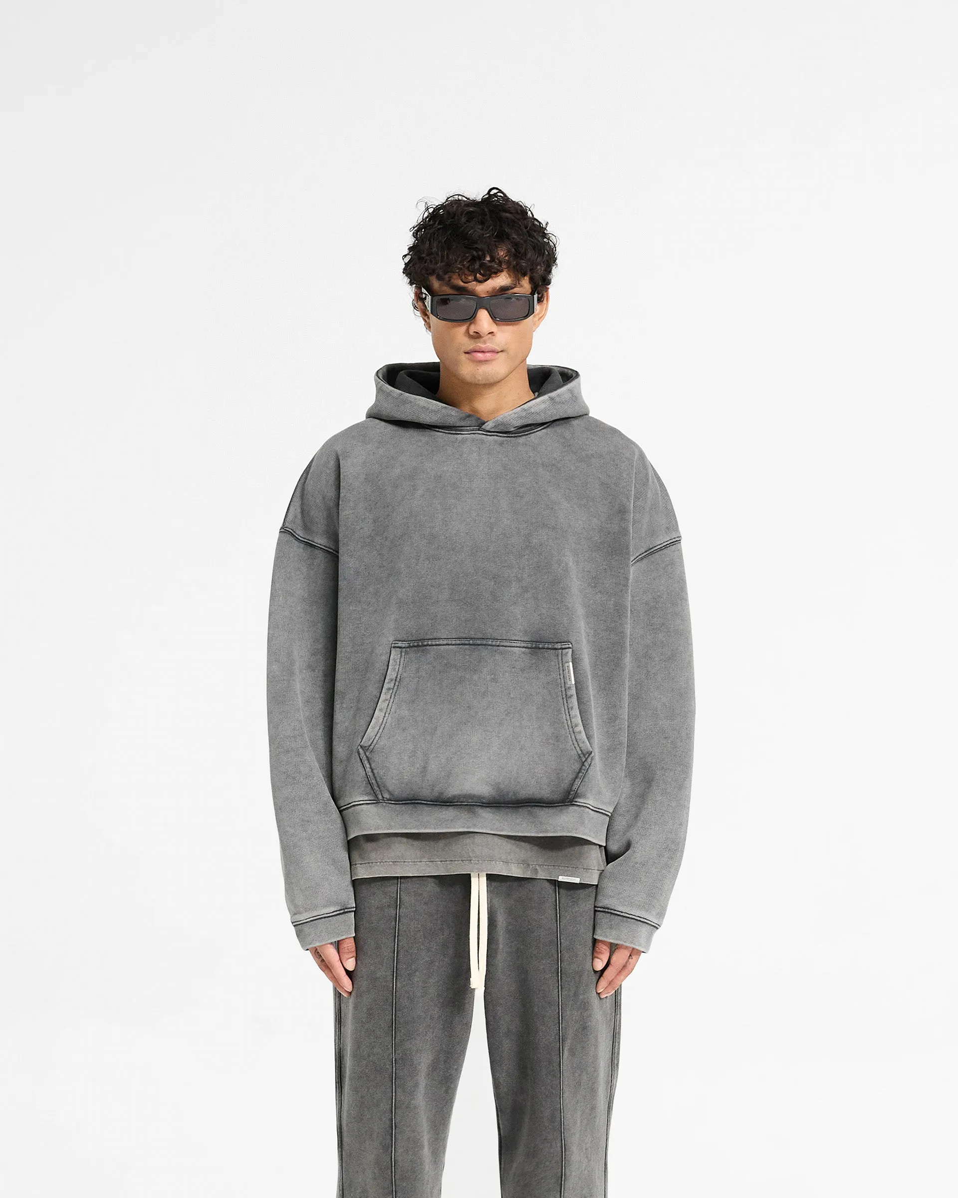 Initial Boxy Hoodie - Vintage Grey sold by Represent product image thumbnail 3