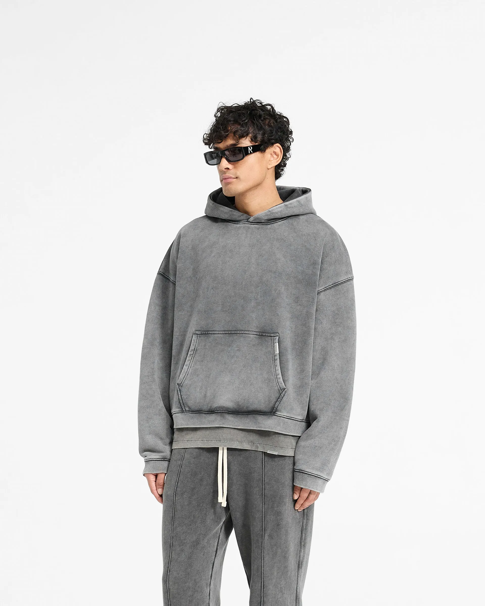 Initial Boxy Hoodie - Vintage Grey sold by Represent product image thumbnail 2
