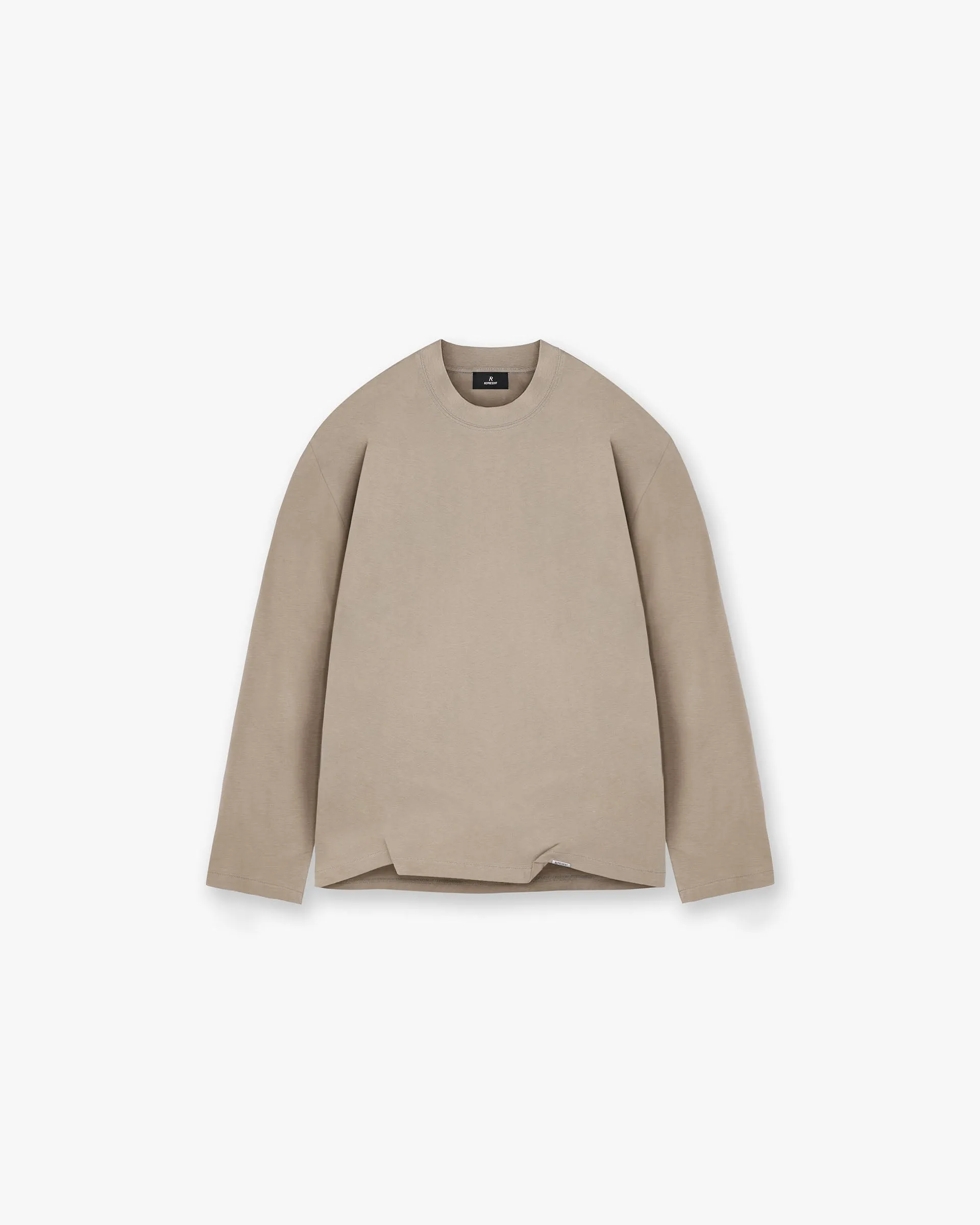 Initial Long Sleeve Open Cuff T-Shirt - Dune sold by Represent