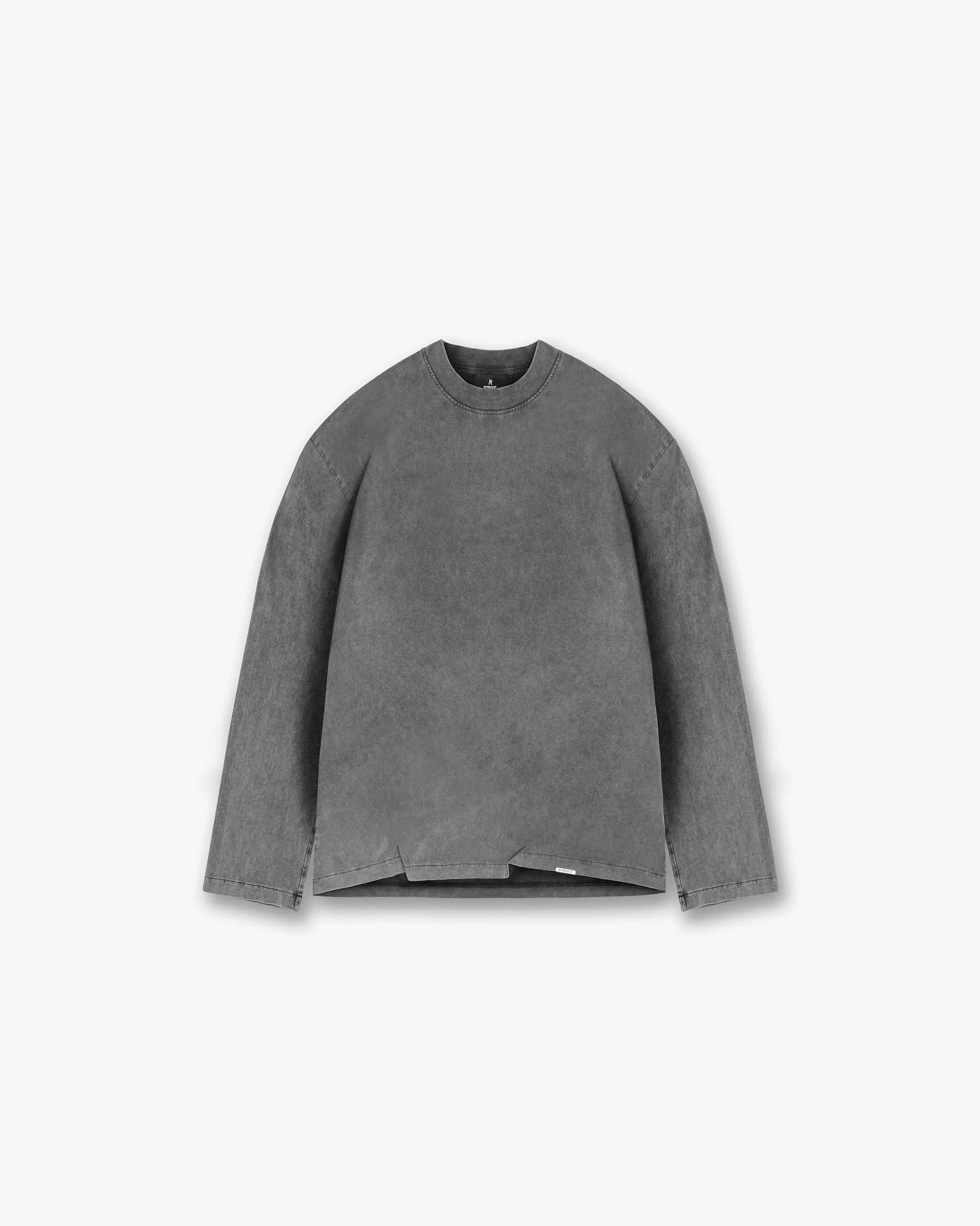 Initial Long Sleeve Open Cuff T-Shirt - Vintage Grey sold by Represent