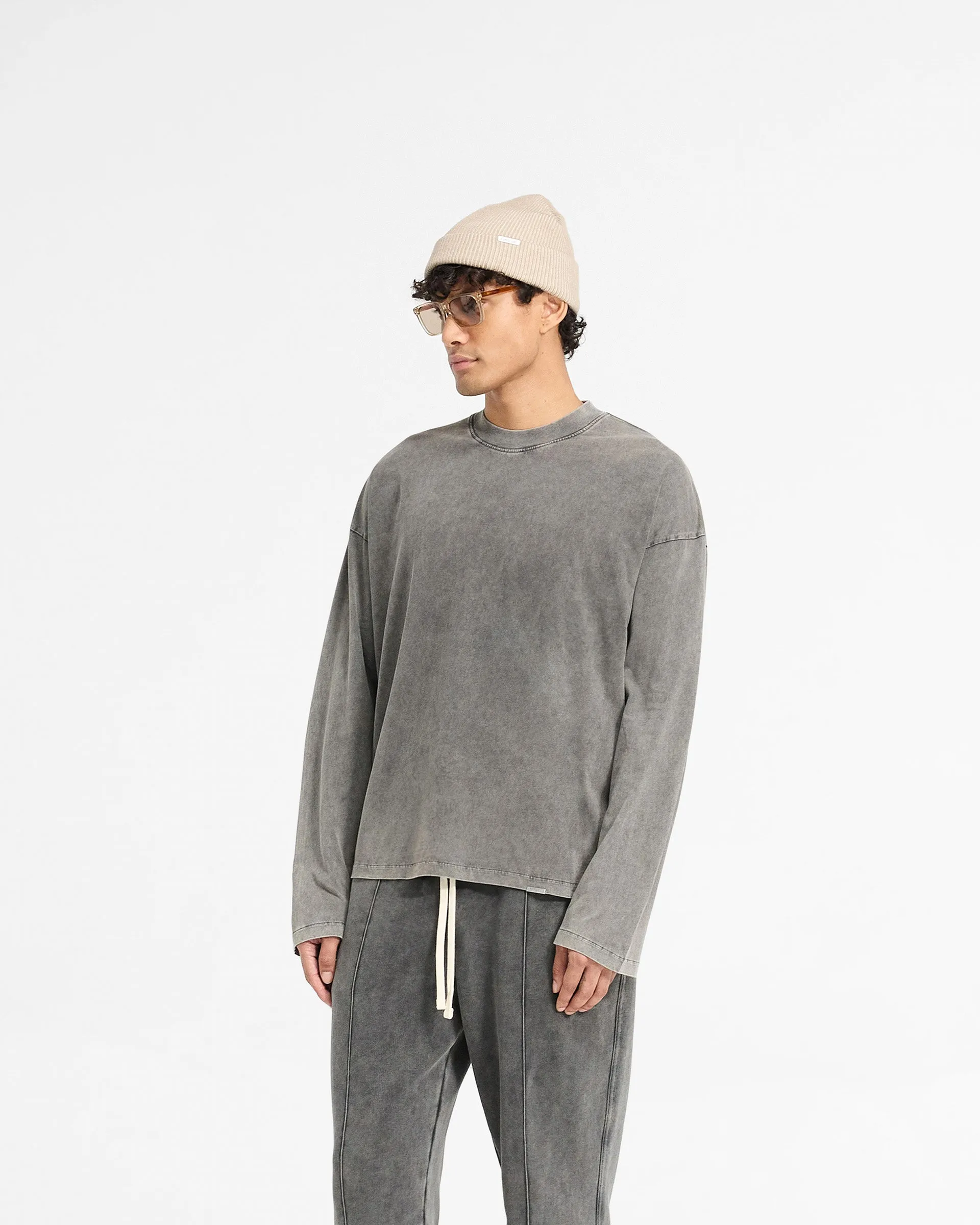 Initial Long Sleeve Open Cuff T-Shirt - Vintage Grey sold by Represent product image thumbnail 2