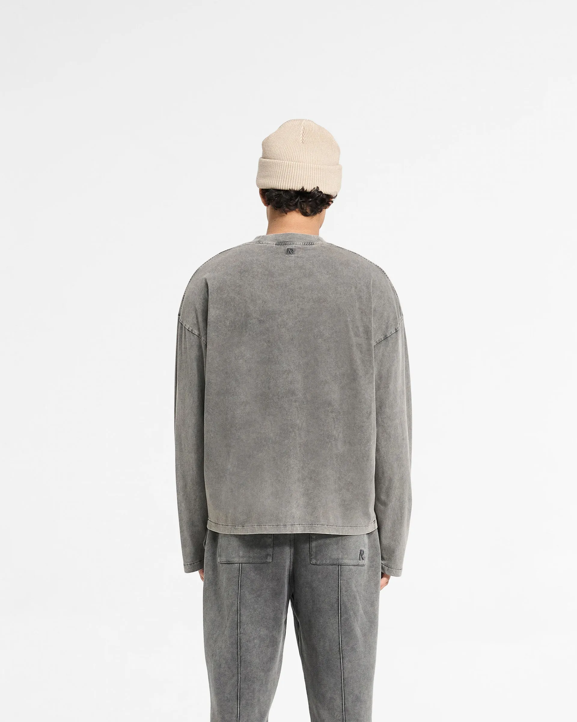 Initial Long Sleeve Open Cuff T-Shirt - Vintage Grey sold by Represent product image thumbnail 4