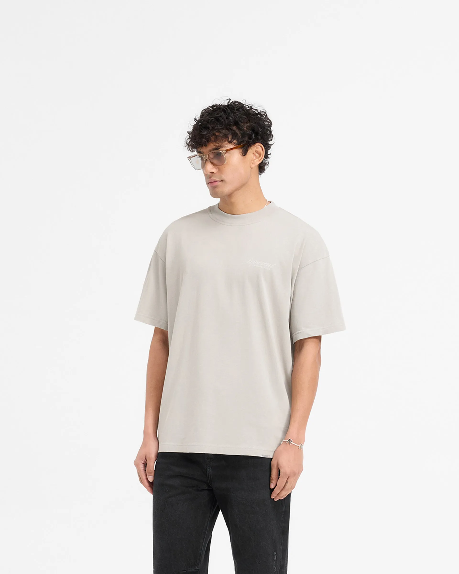 Represent X Ounass Owners Club Script T-Shirt - Rock sold by Represent product image thumbnail 4