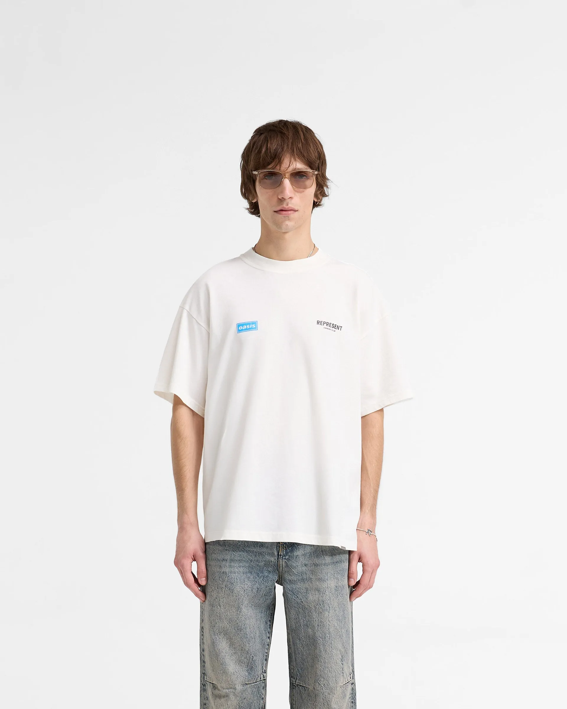 Represent X Oasis Owners Club T-Shirt - Flat White sold by Represent product image thumbnail 3