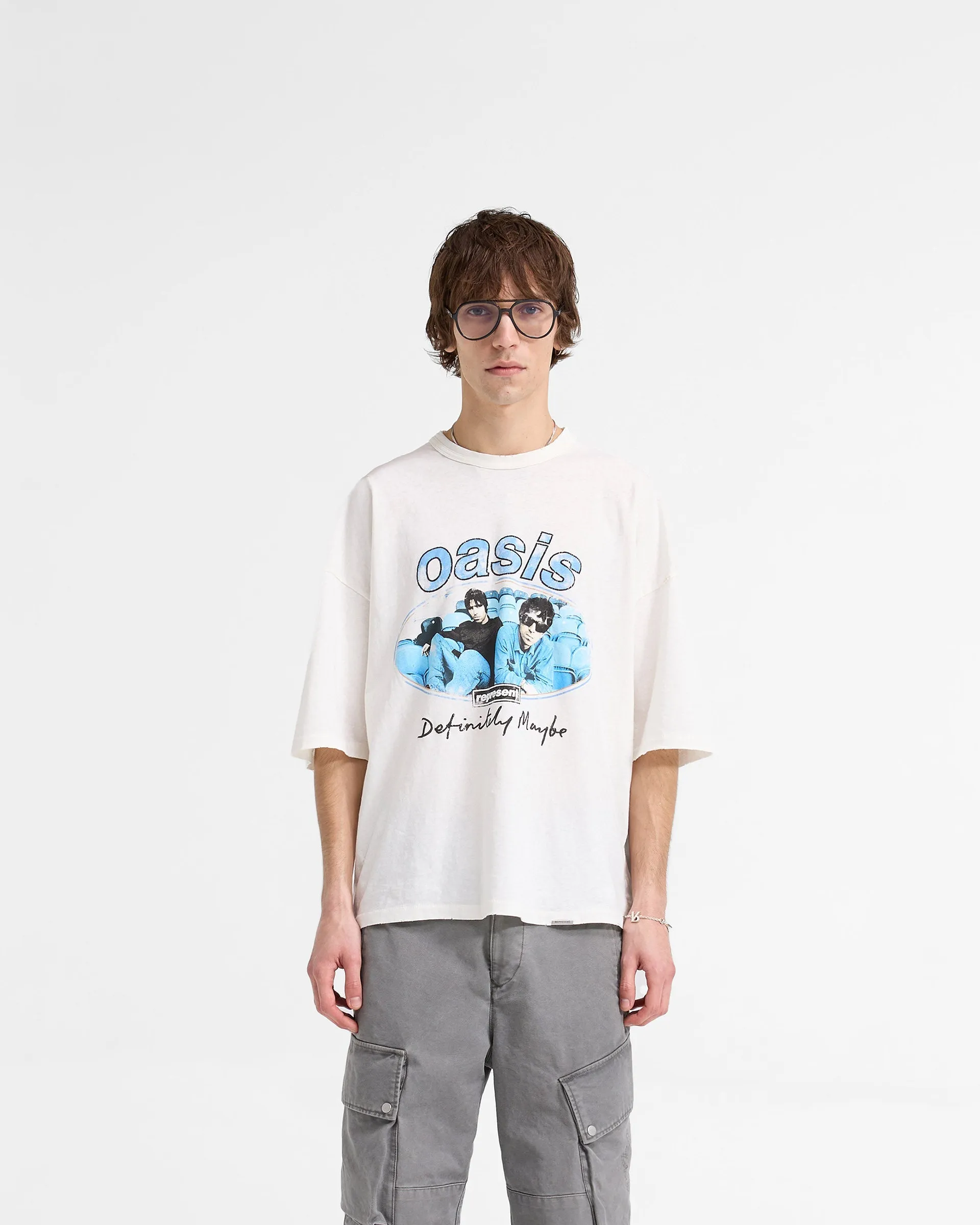 Represent X Oasis Maine Road T-Shirt - Flat White sold by Represent product image thumbnail 3