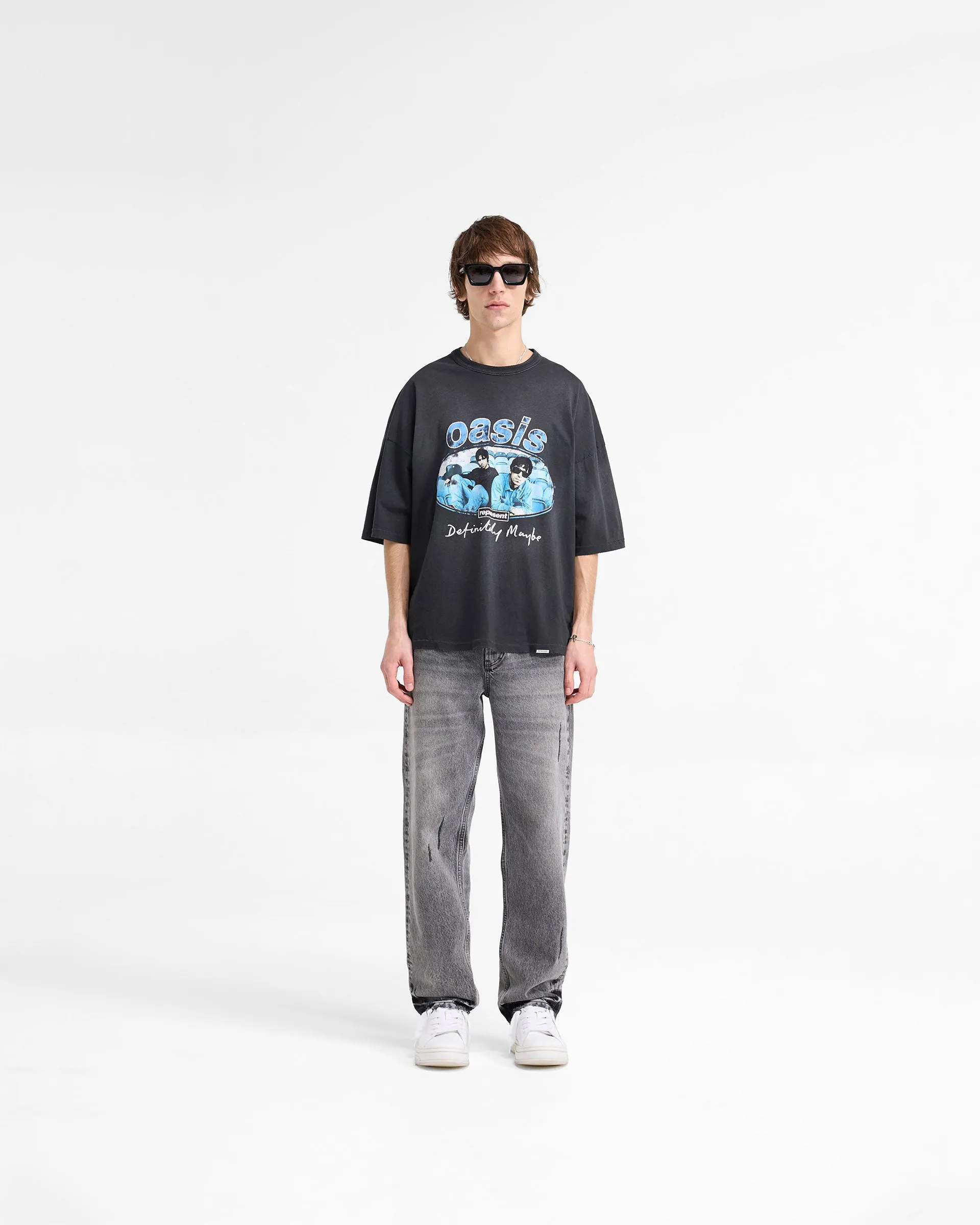 Represent X Oasis Maine Road T-Shirt - Washed Black sold by Represent product image thumbnail 5