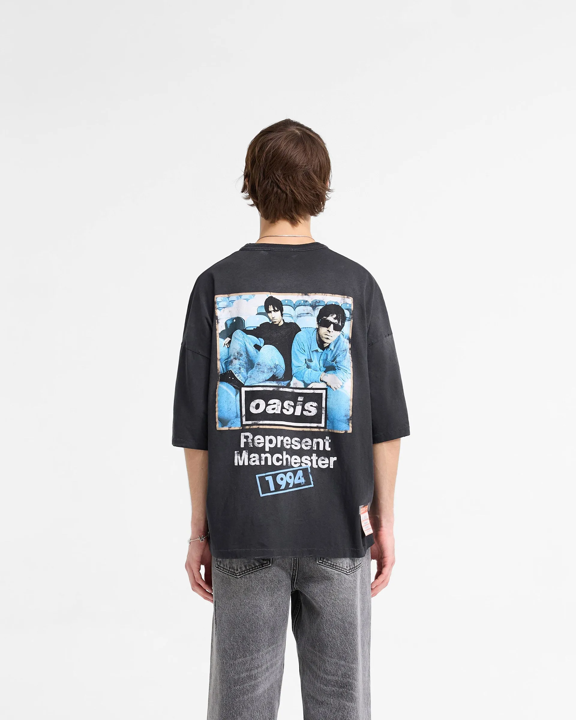 Represent X Oasis Maine Road T-Shirt - Washed Black sold by Represent product image thumbnail 4