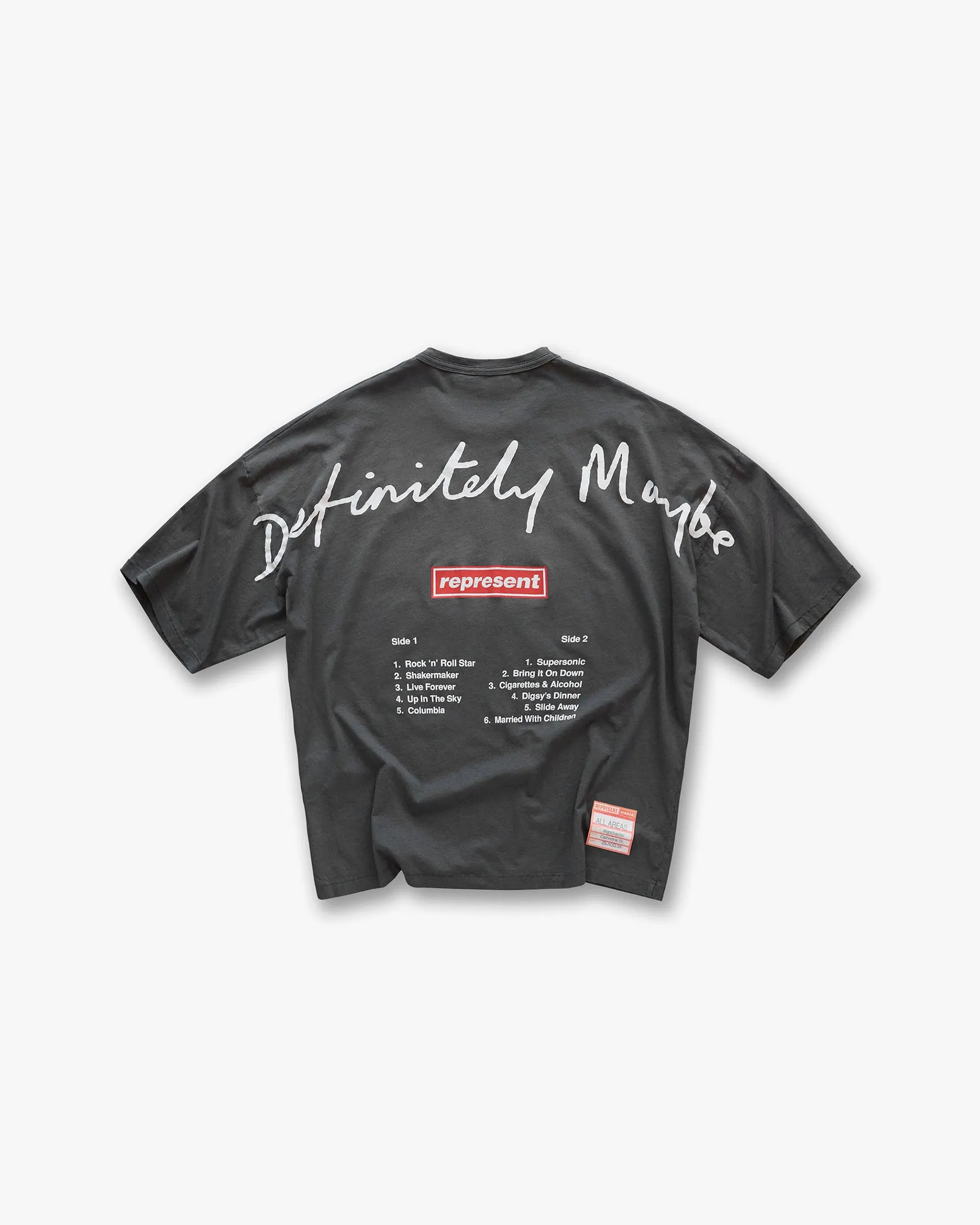 Represent X Oasis Definitely Maybe T-Shirt - Washed Black sold by Represent product image thumbnail 2