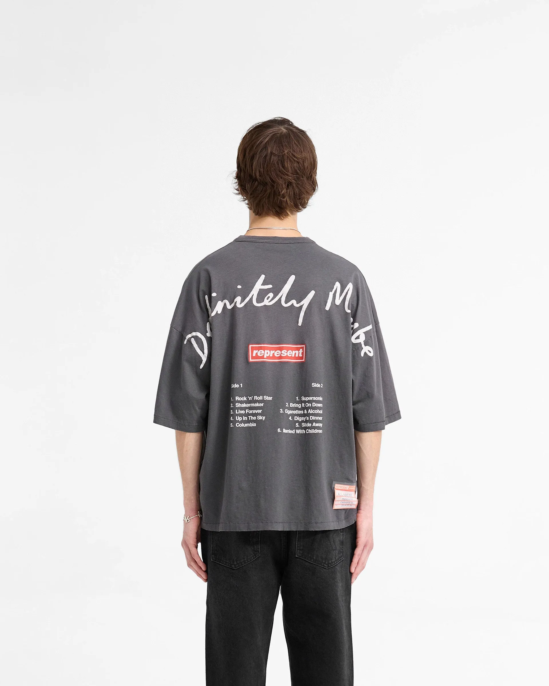 Represent X Oasis Definitely Maybe T-Shirt - Washed Black sold by Represent product image thumbnail 4