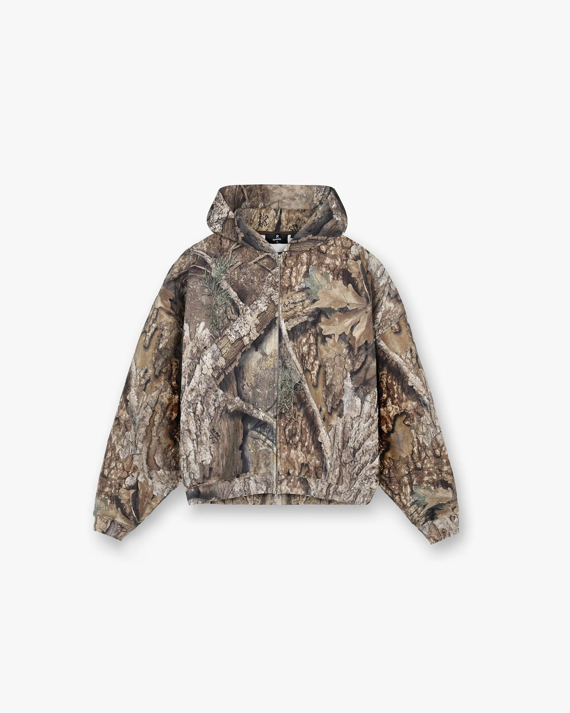 Realtree® Zip Up Camo Boxy Hoodie - Camo sold by Represent