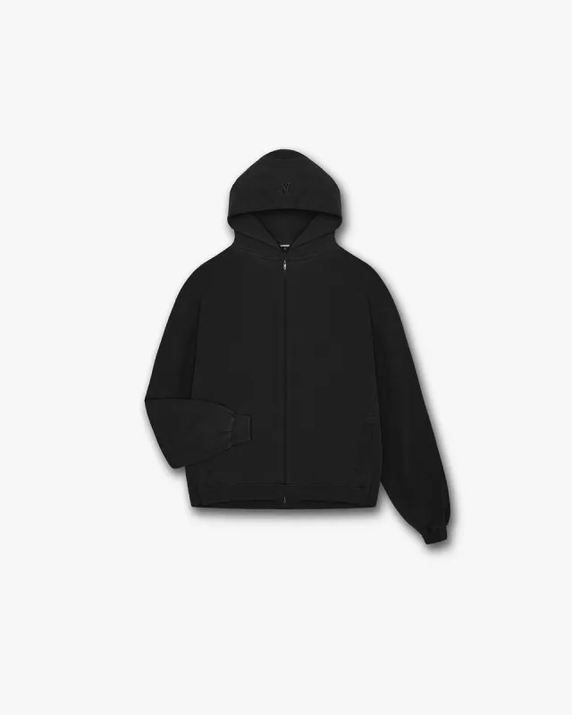 Initial Zip Hoodie - Jet Black sold by Represent