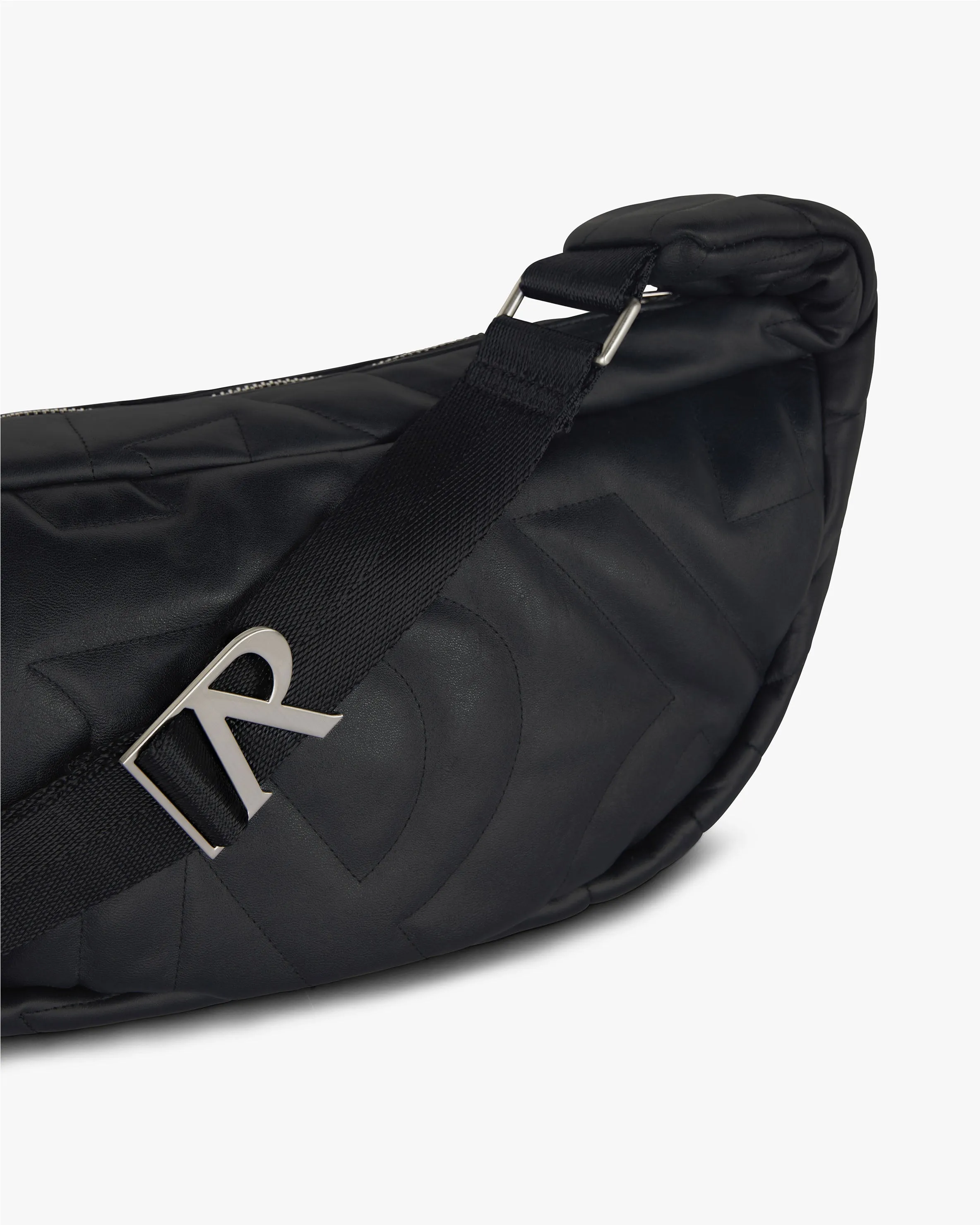 Initial Quilted Leather Sling Bag - Black sold by Represent product image thumbnail 2