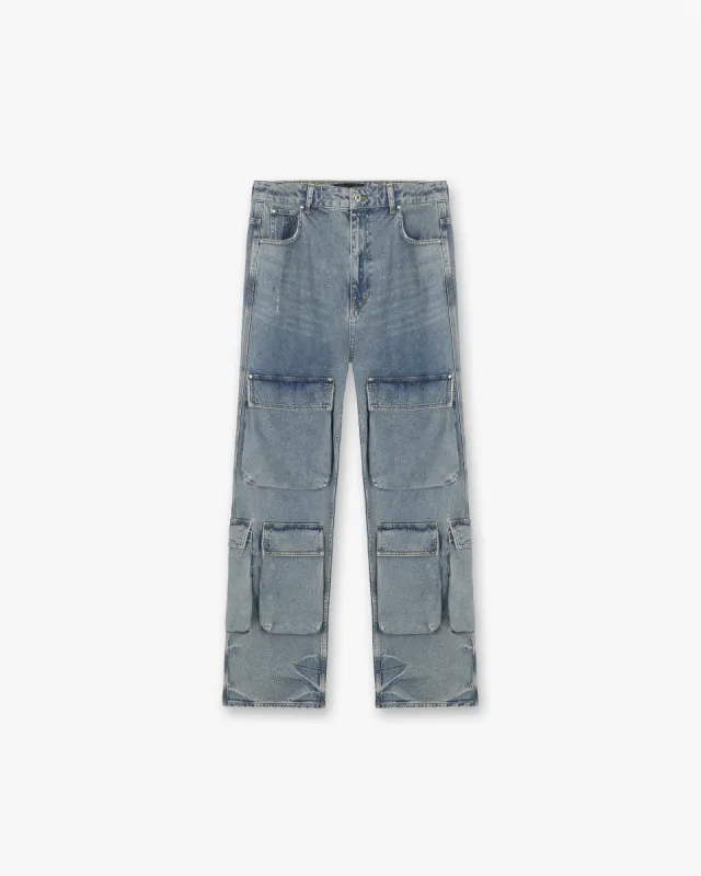 R3 Cargo Denim - Blue sold by Represent