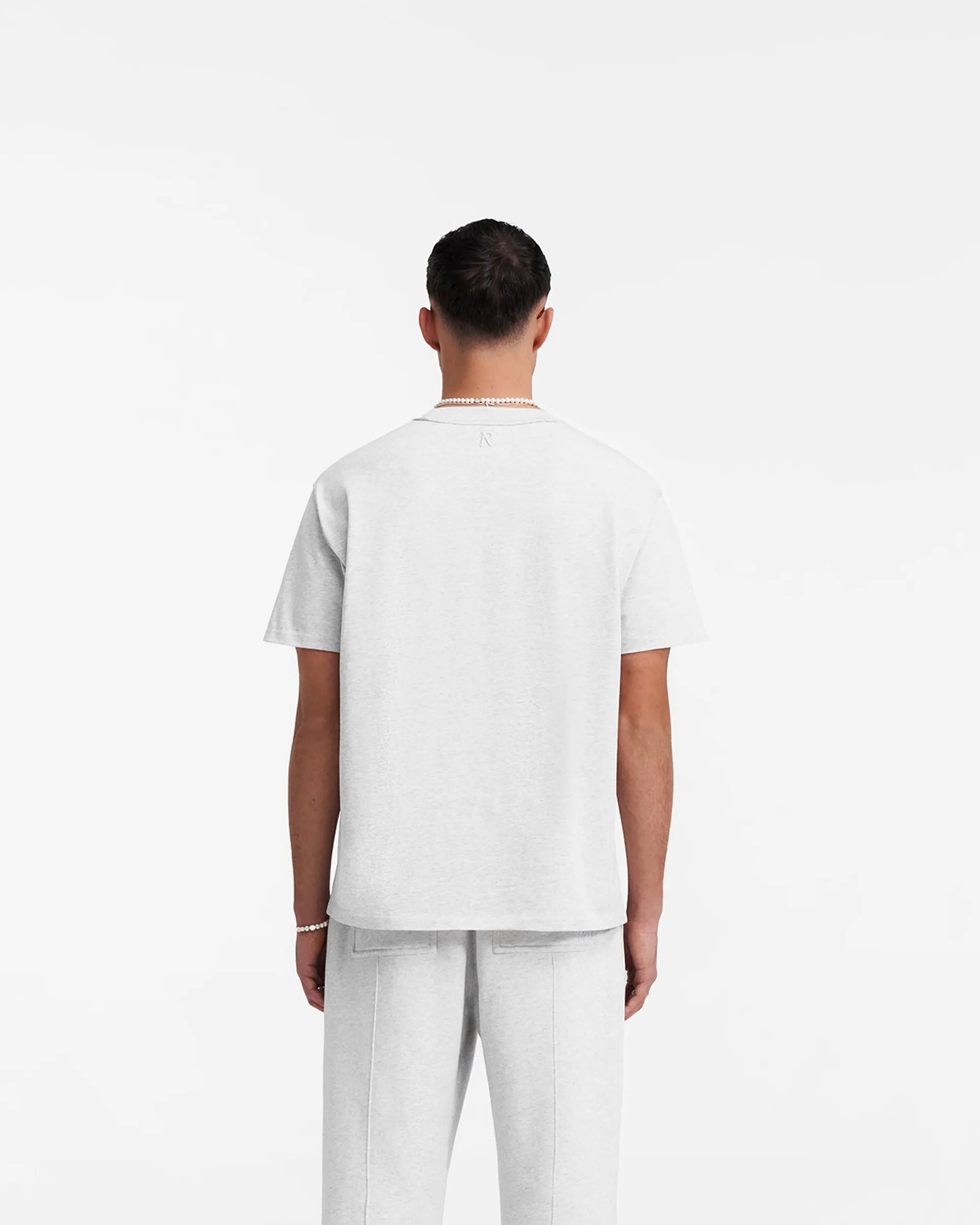 Heavyweight Initial T-Shirt - Ice Grey Marl sold by Represent product image thumbnail 2