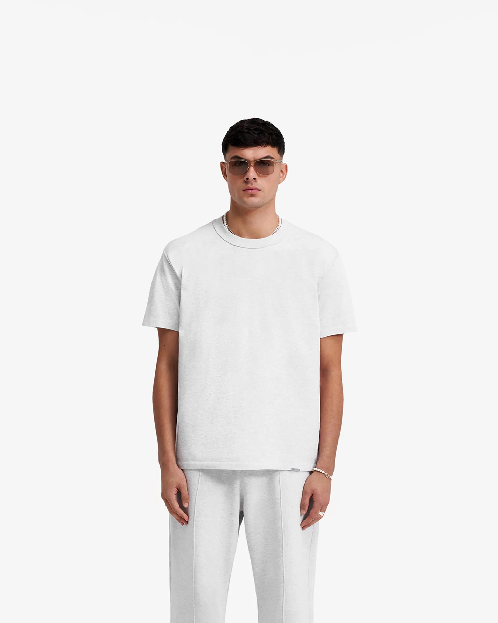 Heavyweight Initial T-Shirt - Ice Grey Marl sold by Represent product image thumbnail 3