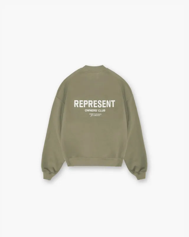 Represent Owners Club Sweater - Olive made by Represent