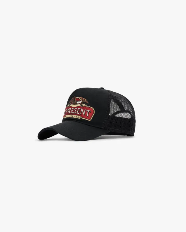 Represent X End Eagle Trucker Cap - Jet Black sold by Represent