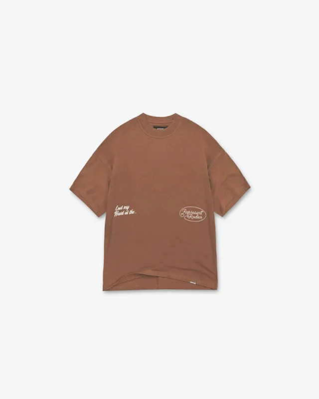 Chain Stitch Rodeo T-Shirt - Vintage Brown sold by Represent