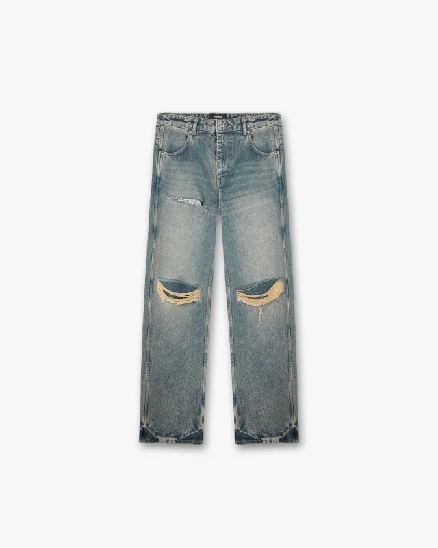 R3D Destroyer Baggy Denim - Blue Cream sold by Represent