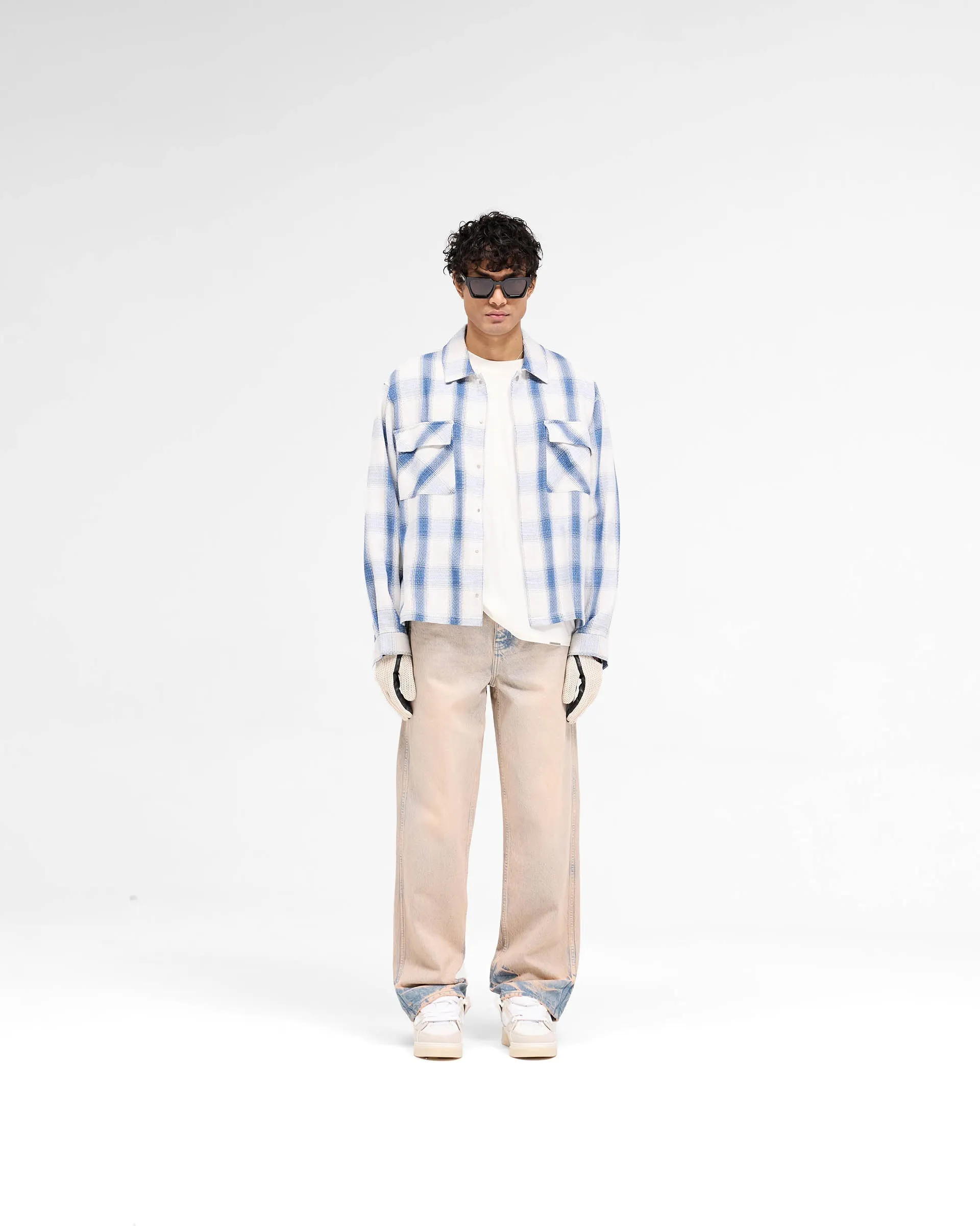 Season Flannel Shirt - Mid Blue sold by Represent product image thumbnail 5