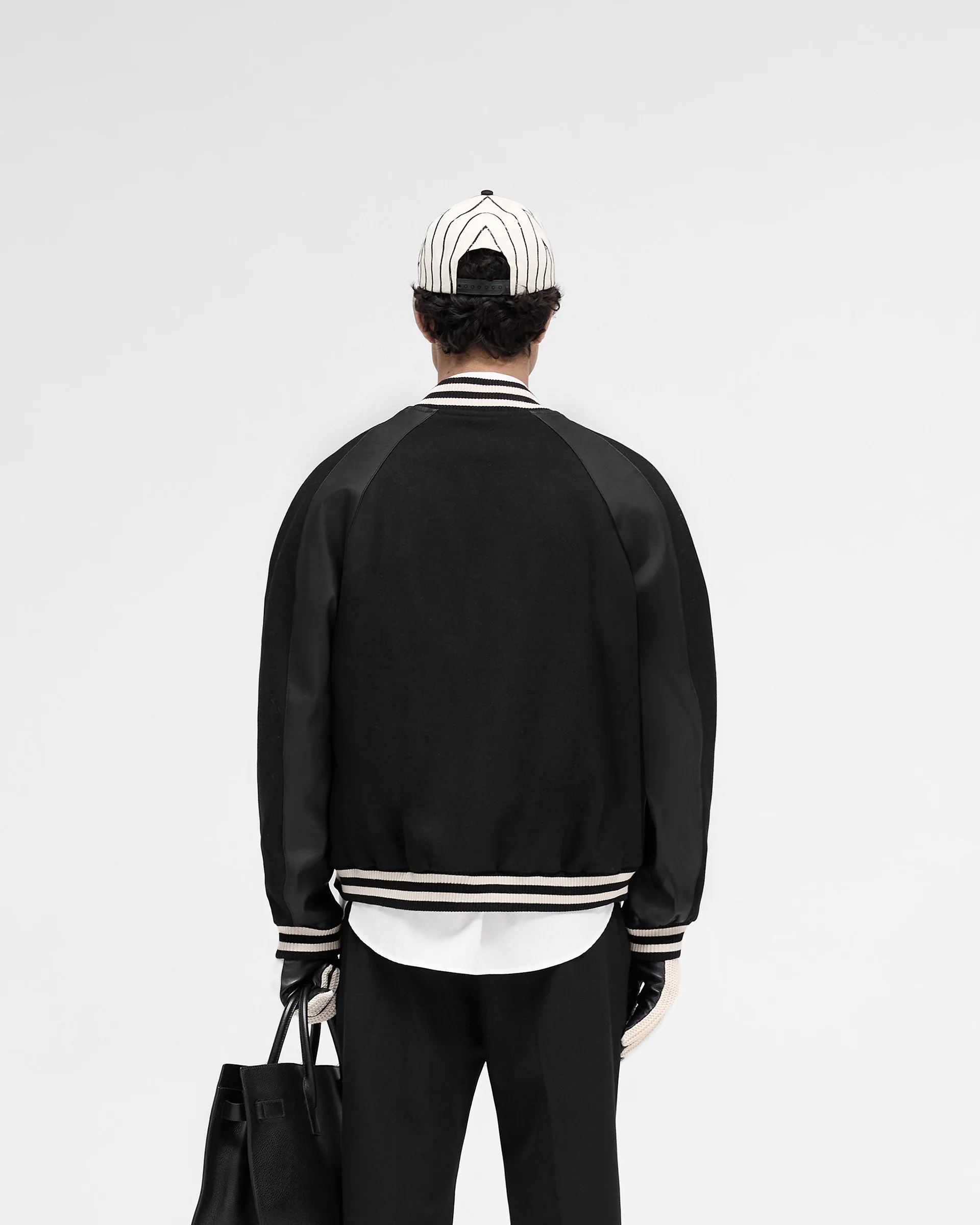 Raglan Varsity Jacket - Black sold by Represent product image thumbnail 4
