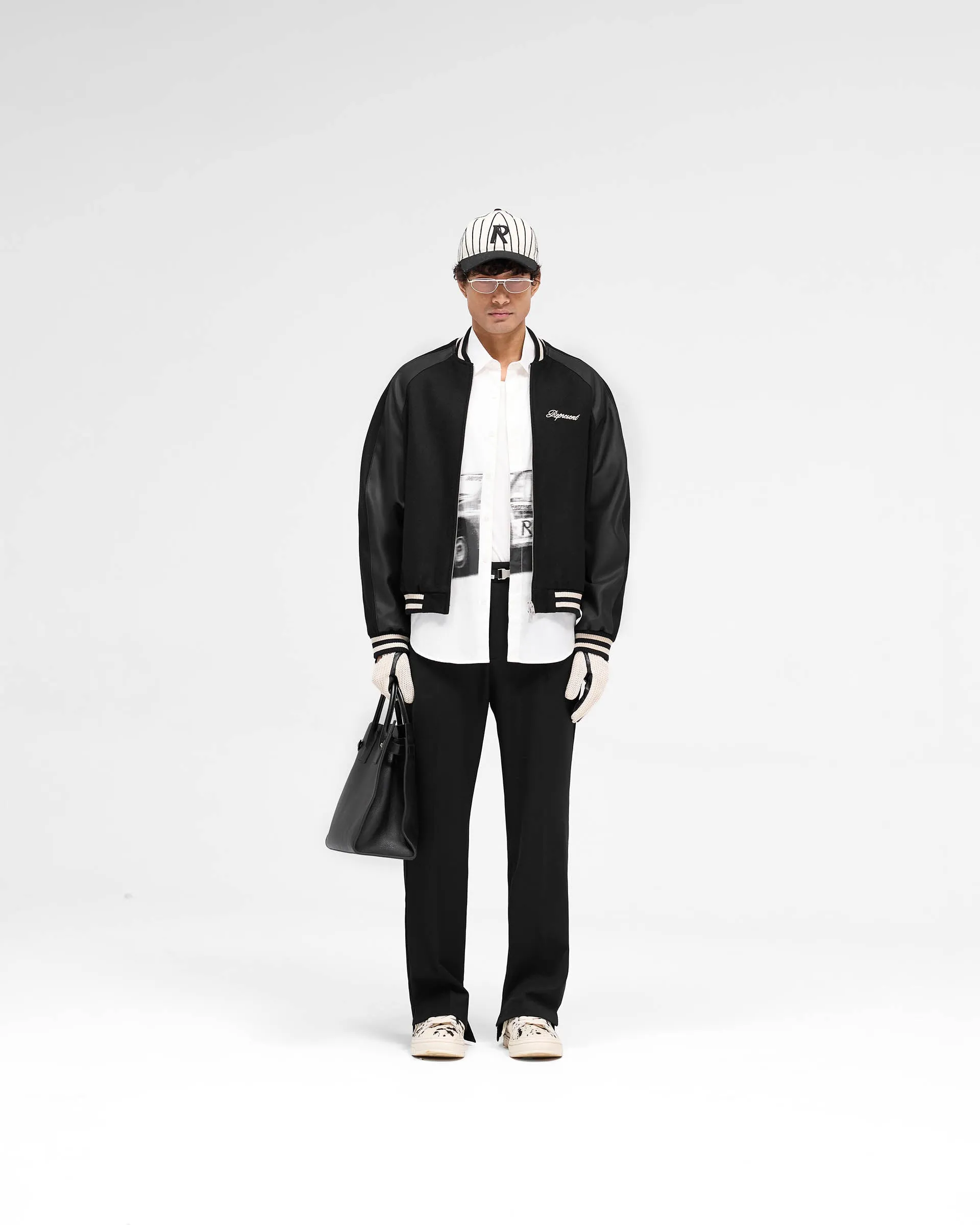 Raglan Varsity Jacket - Black sold by Represent product image thumbnail 5