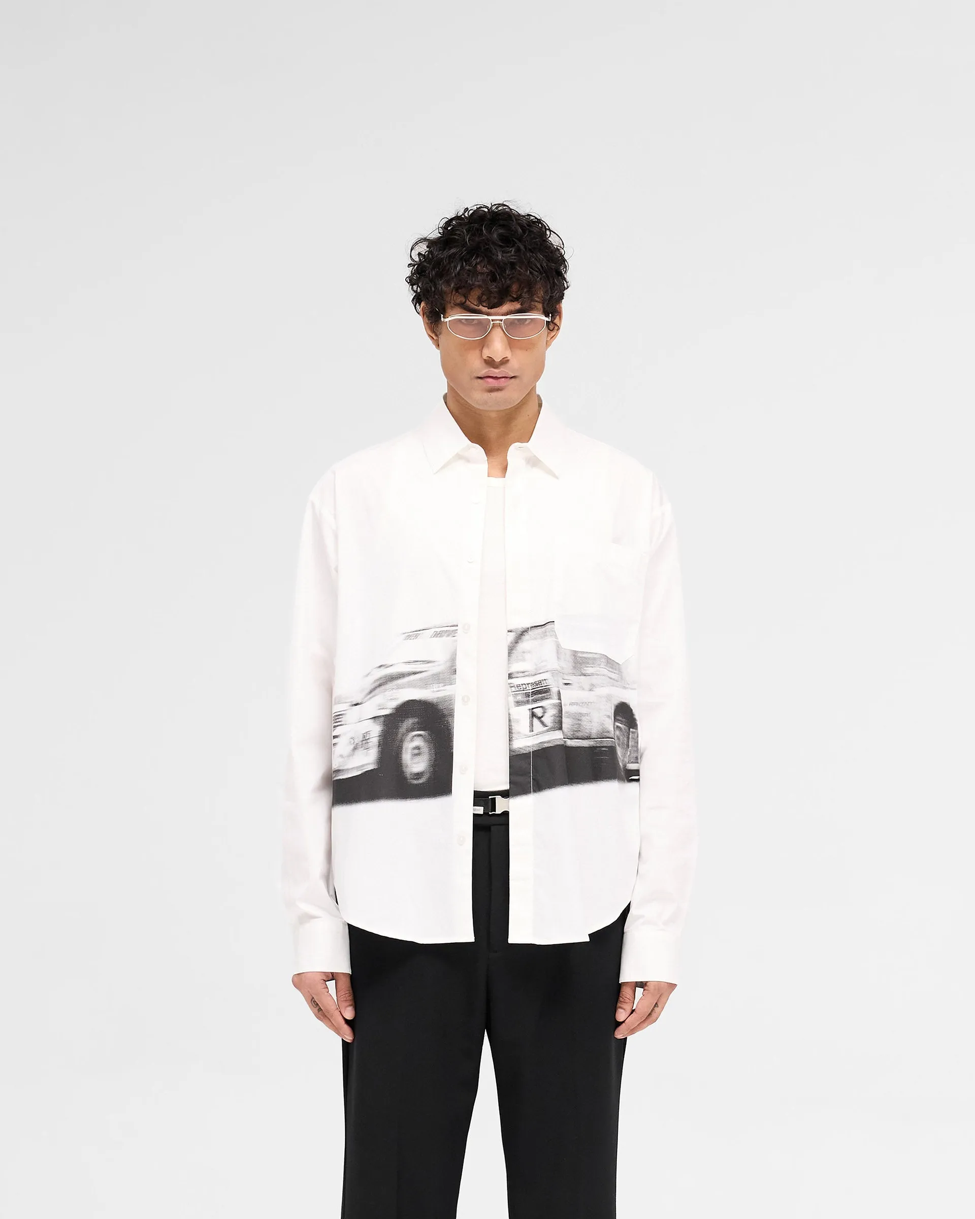 Raceway Shirt - Off White sold by Represent product image thumbnail 3