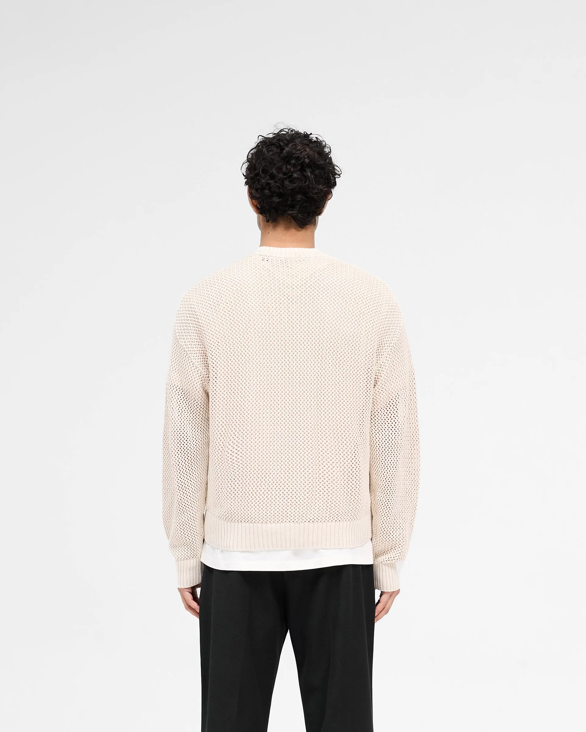 Open Gauge Knit Sweater - Off White sold by Represent product image thumbnail 4