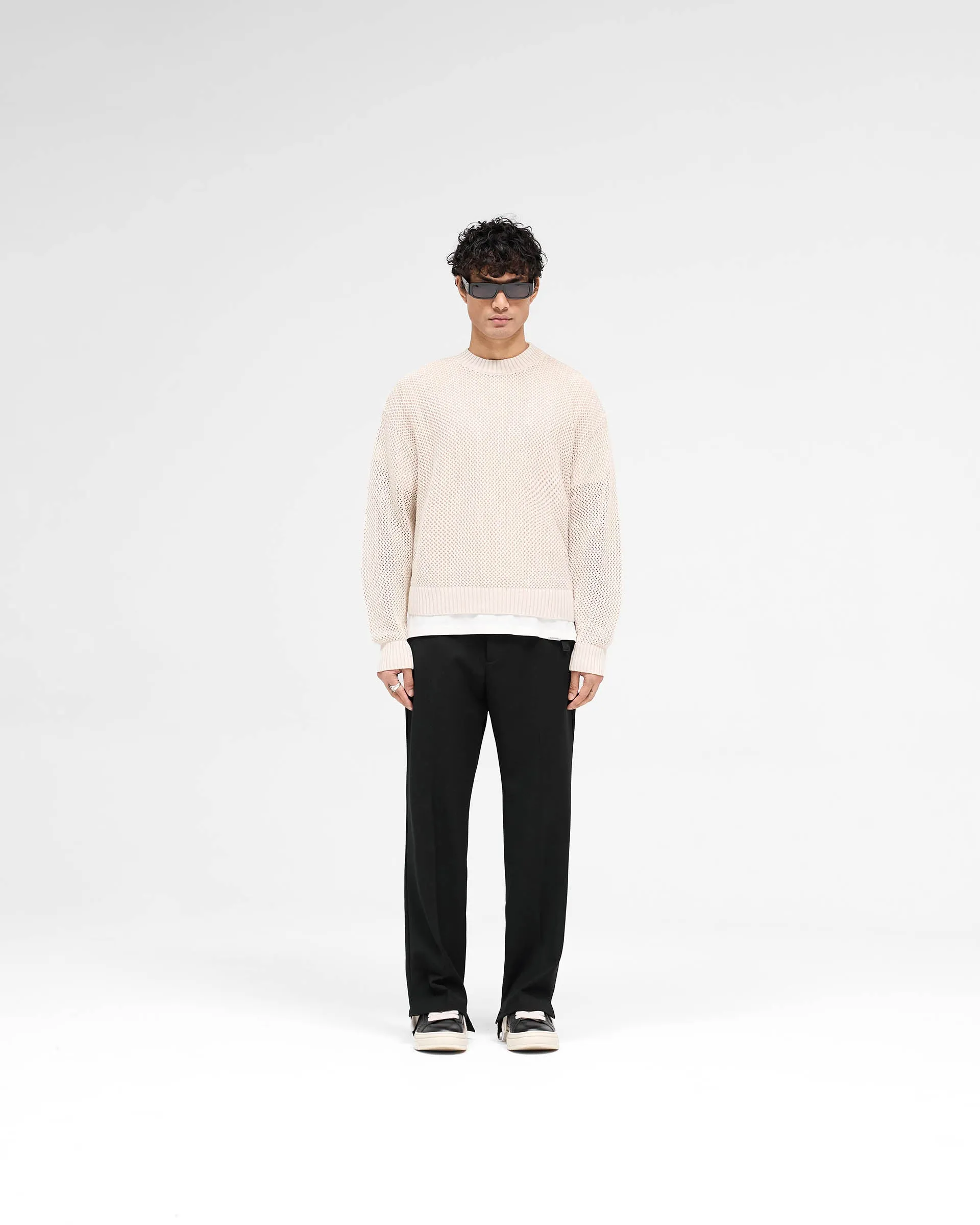 Open Gauge Knit Sweater - Off White sold by Represent product image thumbnail 5