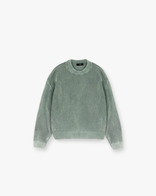 Open Gauge Knit Sweater - Forest Green sold by Represent