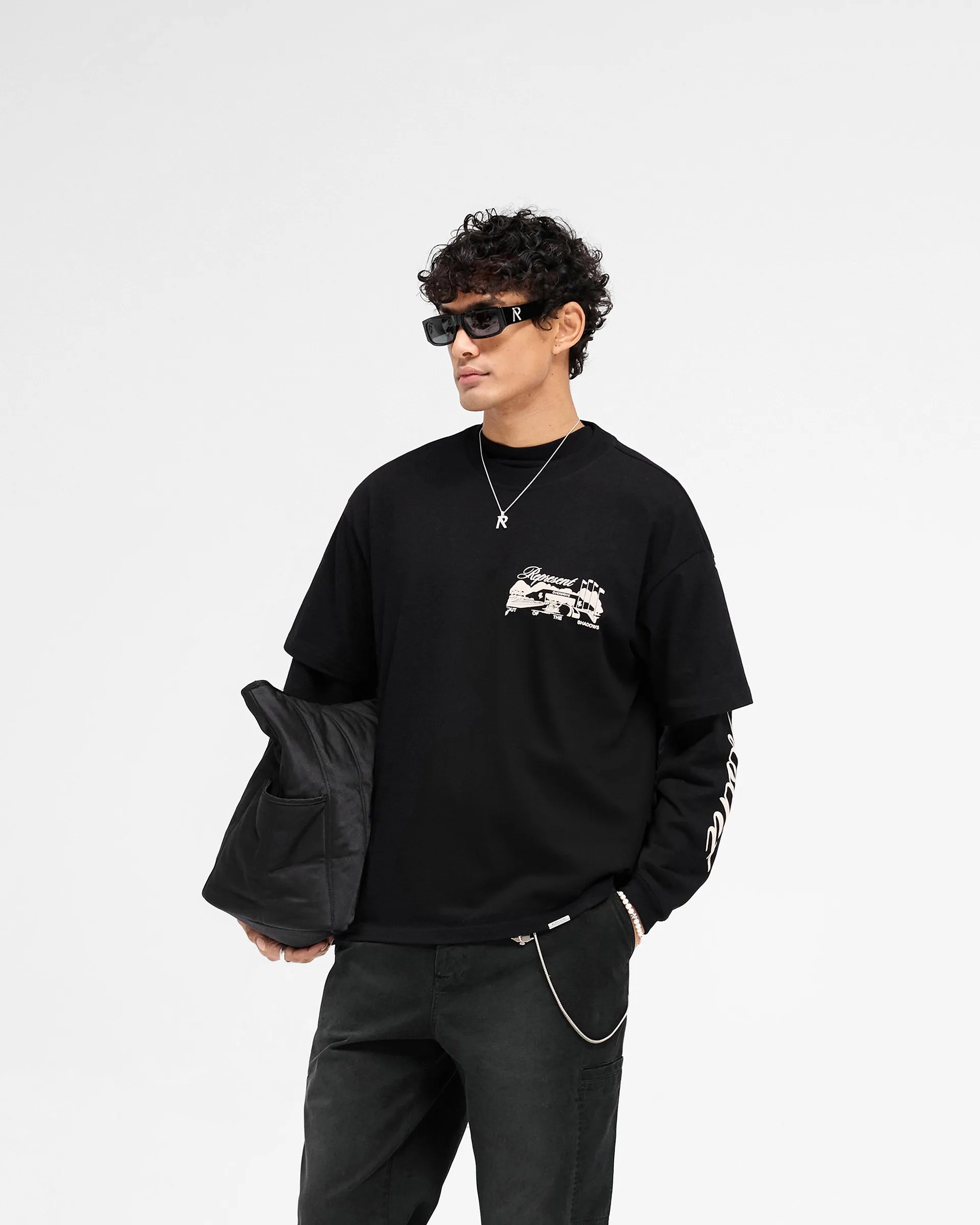 Raceway T-Shirt - Jet Black sold by Represent product image thumbnail 4