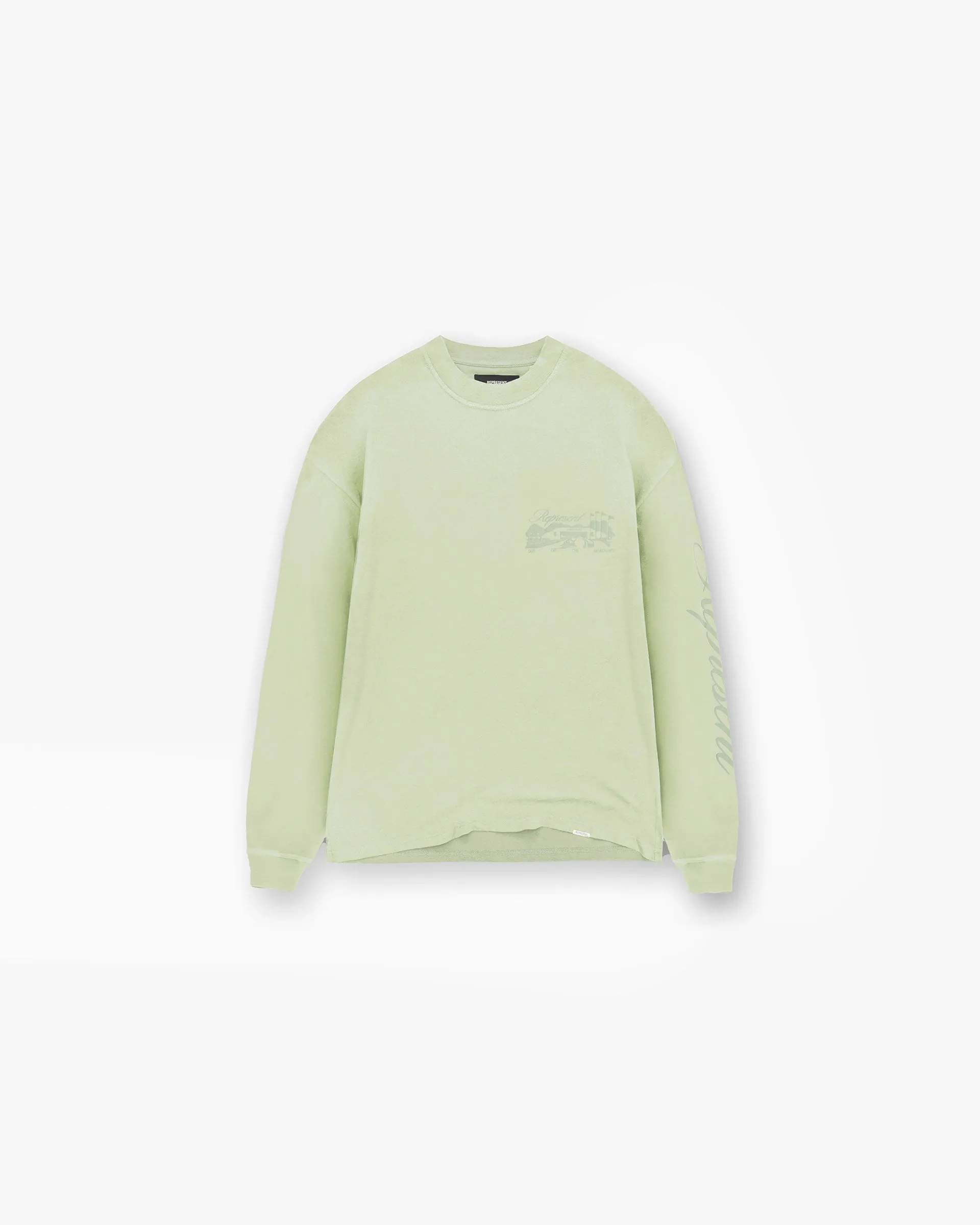 Raceway Long Sleeve T-Shirt - Matcha sold by Represent
