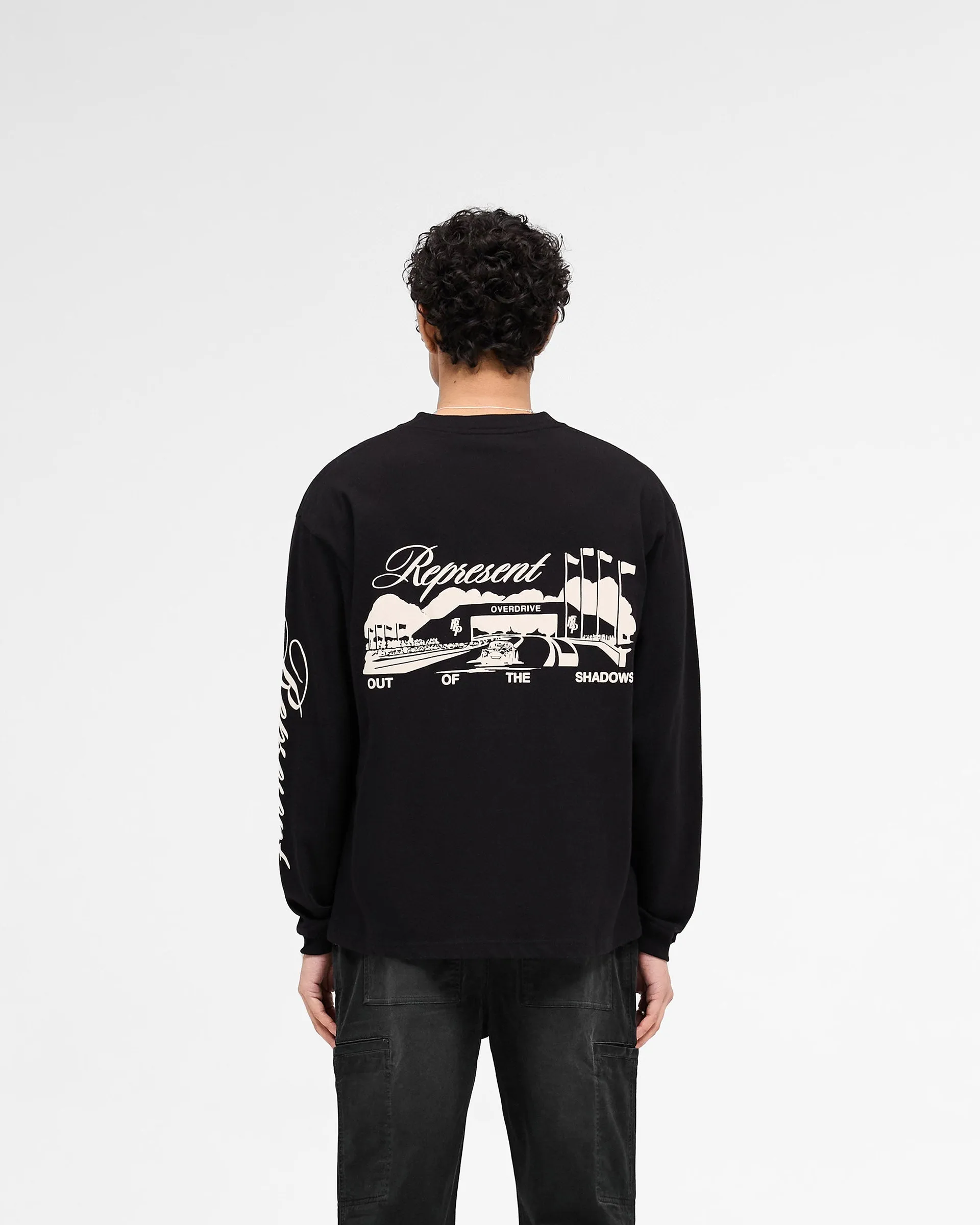Raceway Long Sleeve T-Shirt - Jet Black sold by Represent product image thumbnail 5