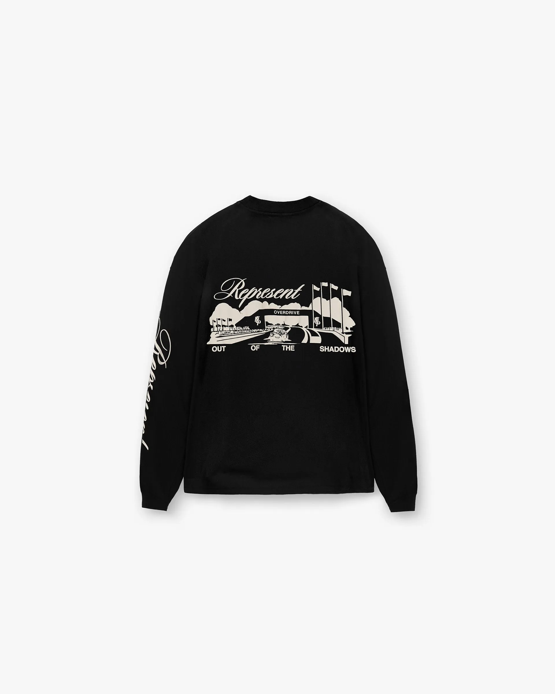 Raceway Long Sleeve T-Shirt - Jet Black sold by Represent product image thumbnail 2