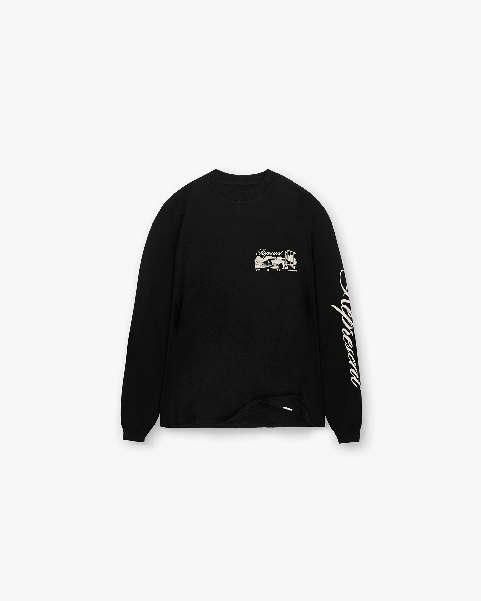 Raceway Long Sleeve T-Shirt - Jet Black sold by Represent