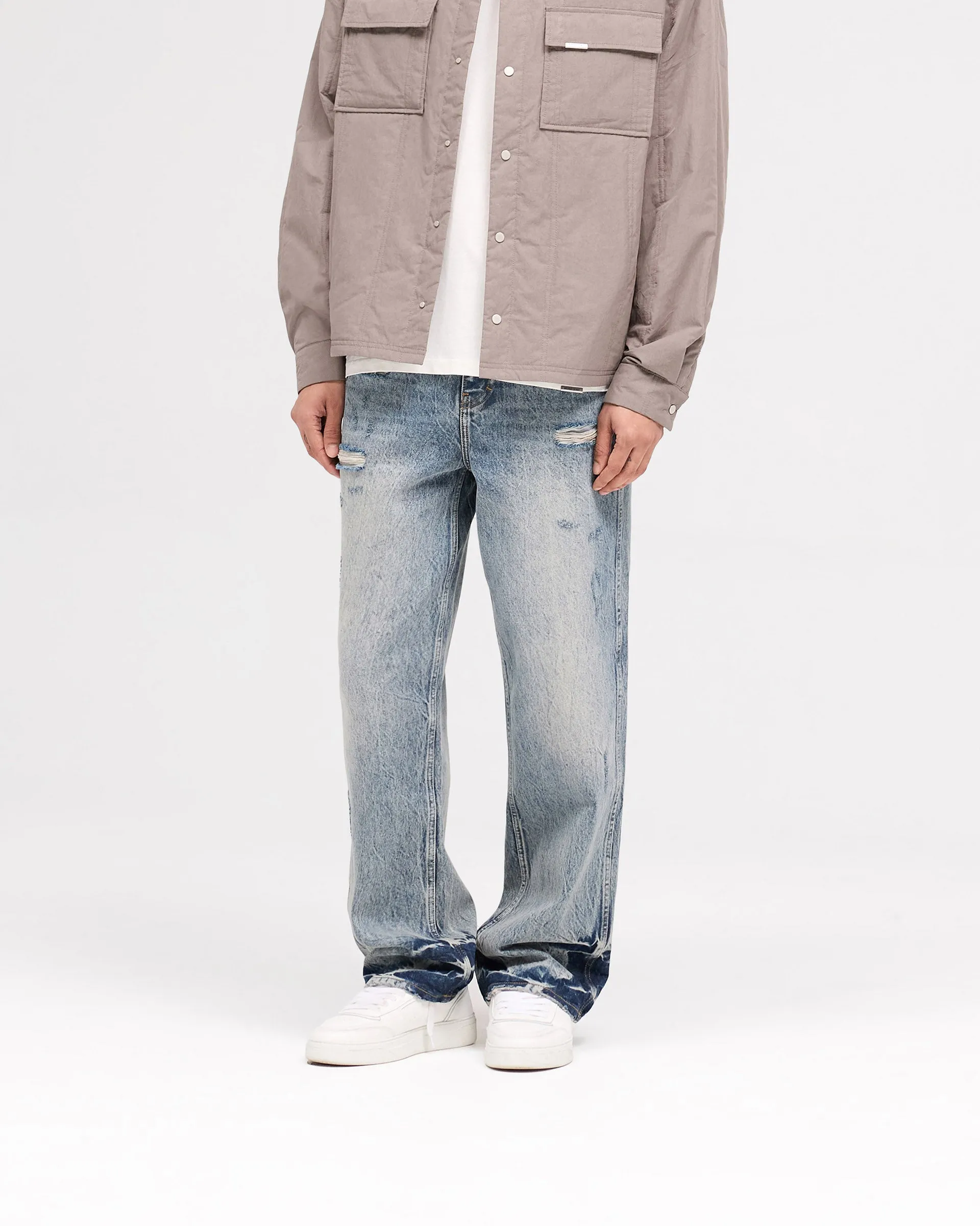 R3 Distressed Baggy Denim - Blue Cream sold by Represent product image thumbnail 3