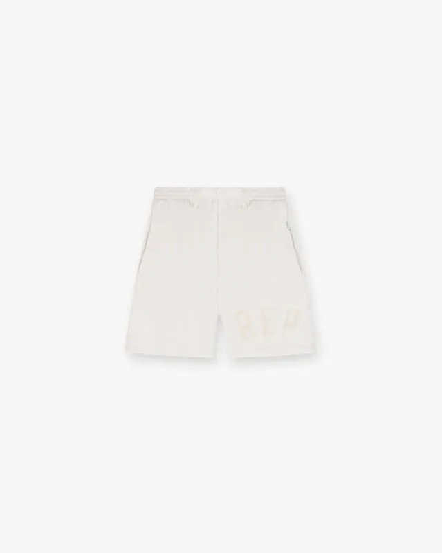 Rep Applique Shorts - Cream Marl sold by Represent