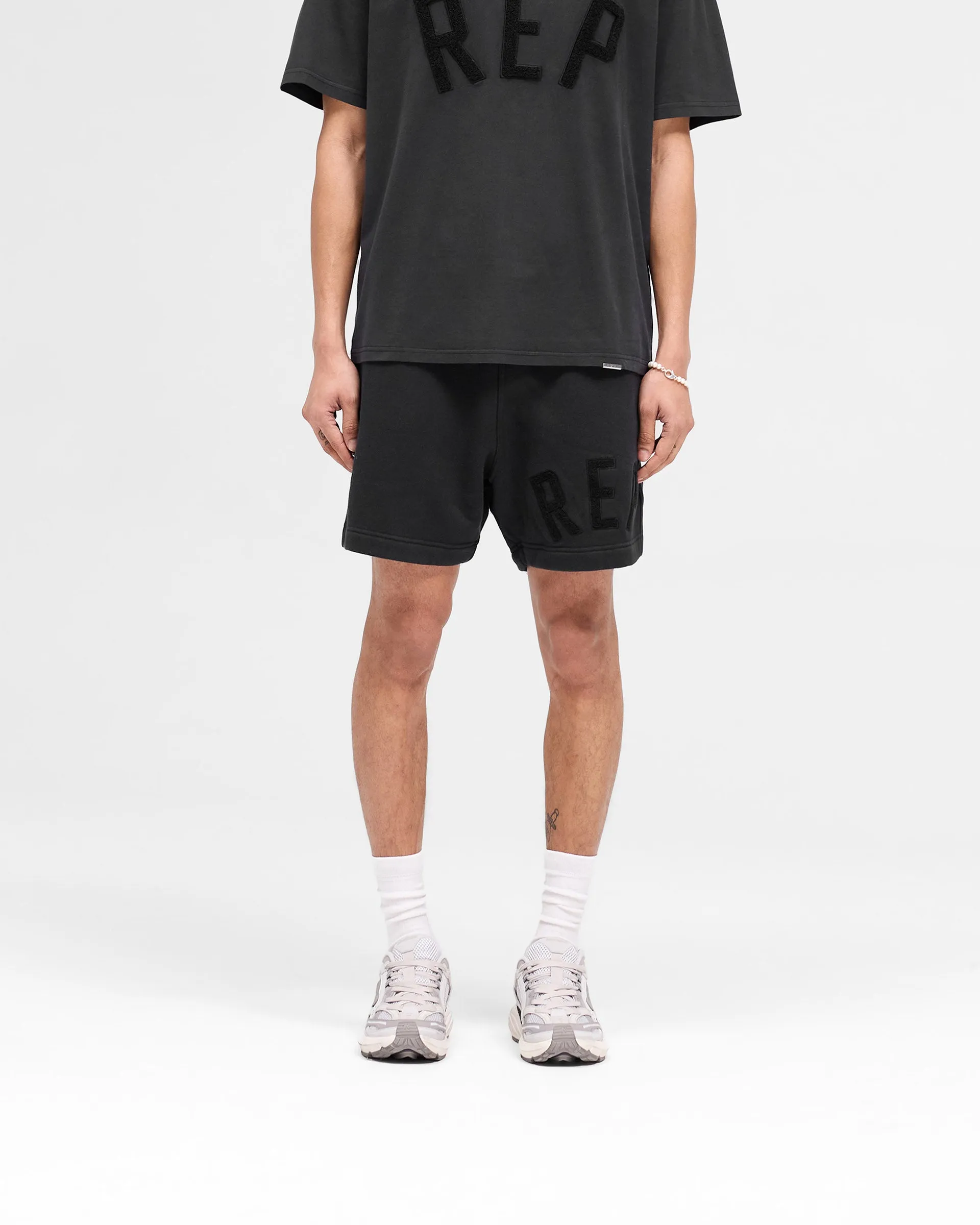 Rep Applique Shorts - Off Black sold by Represent product image thumbnail 3