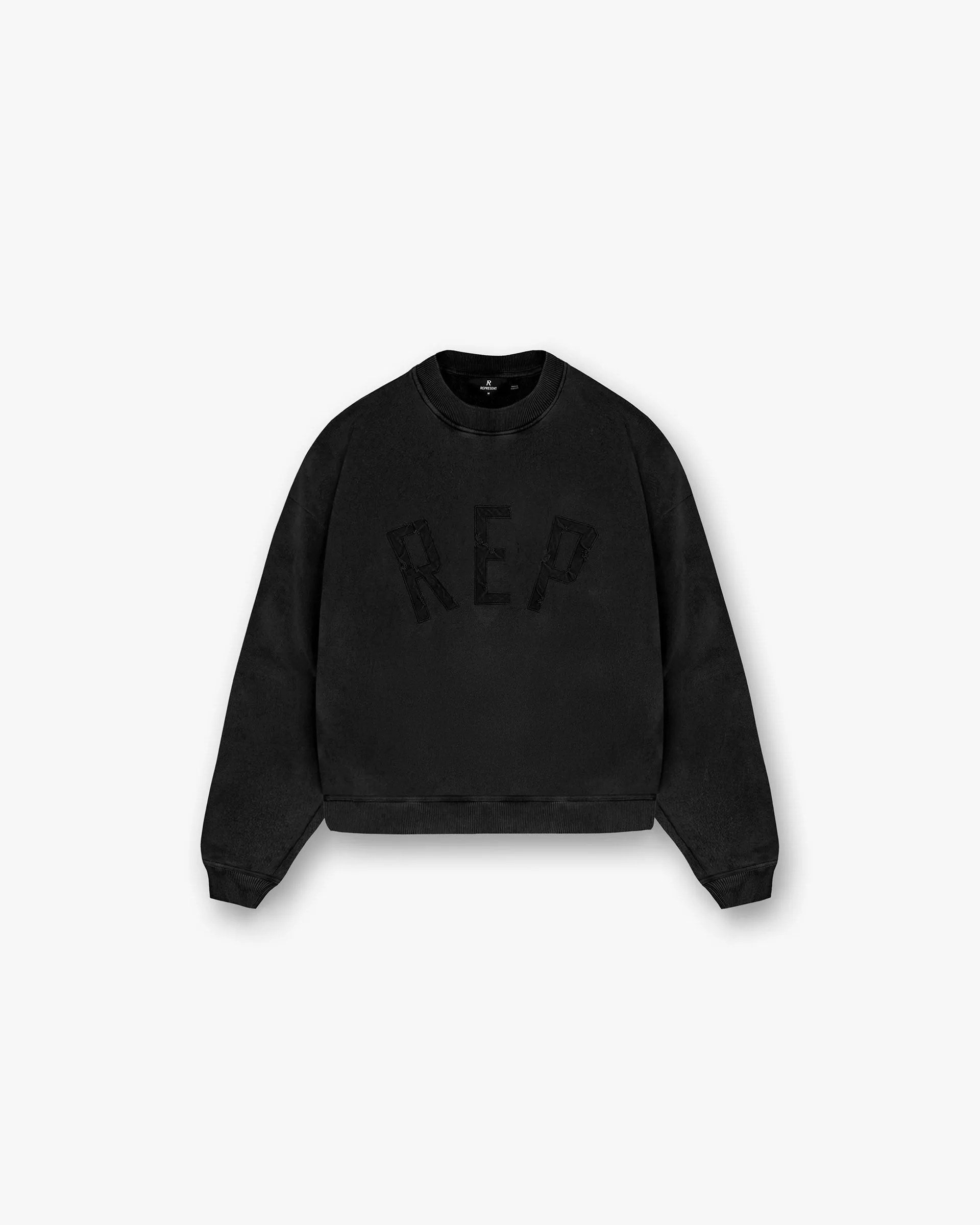 Rep Applique Sweater - Off Black sold by Represent