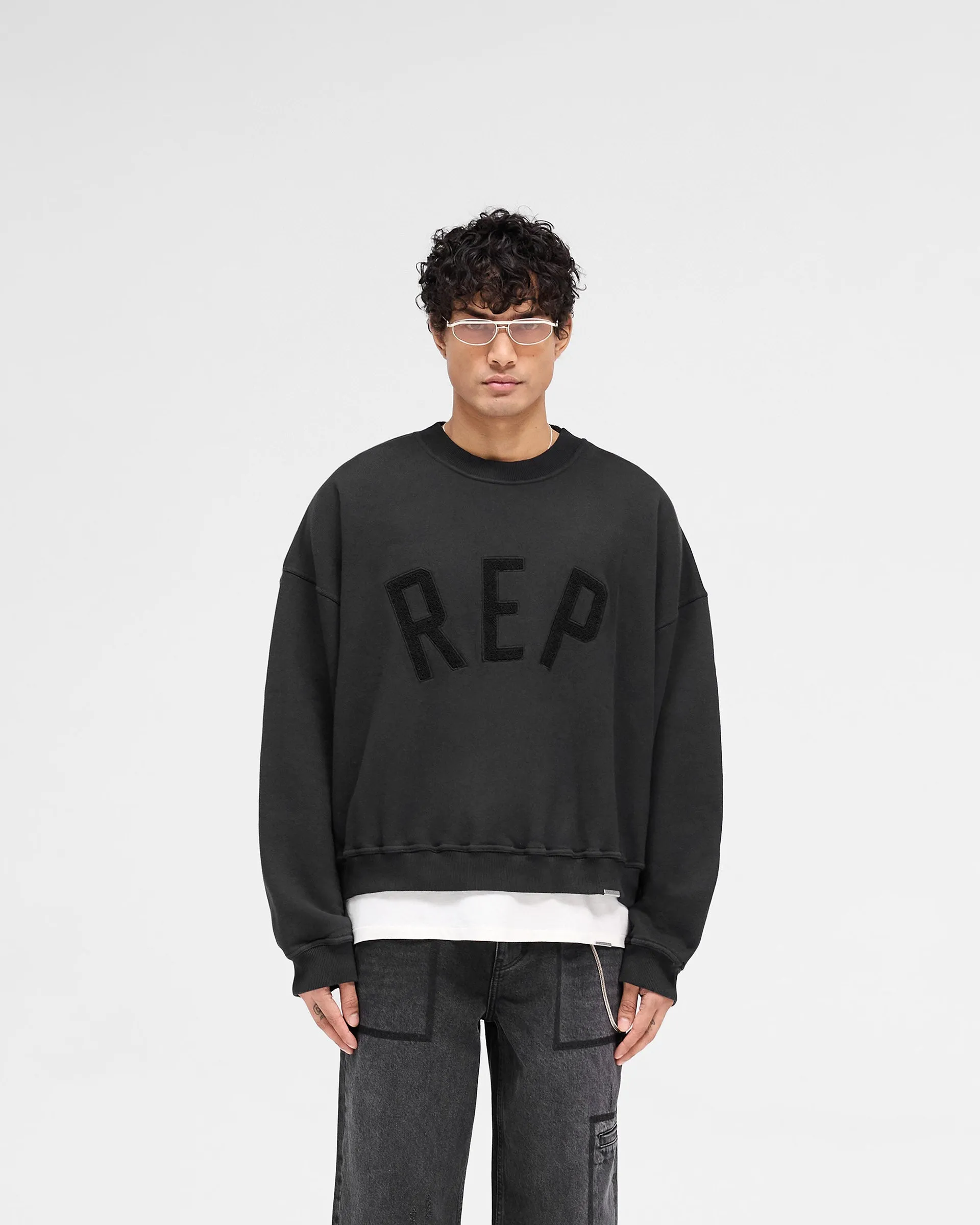 Rep Applique Sweater - Off Black sold by Represent product image thumbnail 3