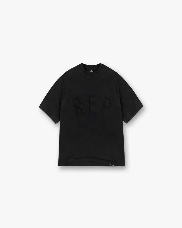Rep Applique T-Shirt - Off Black sold by Represent