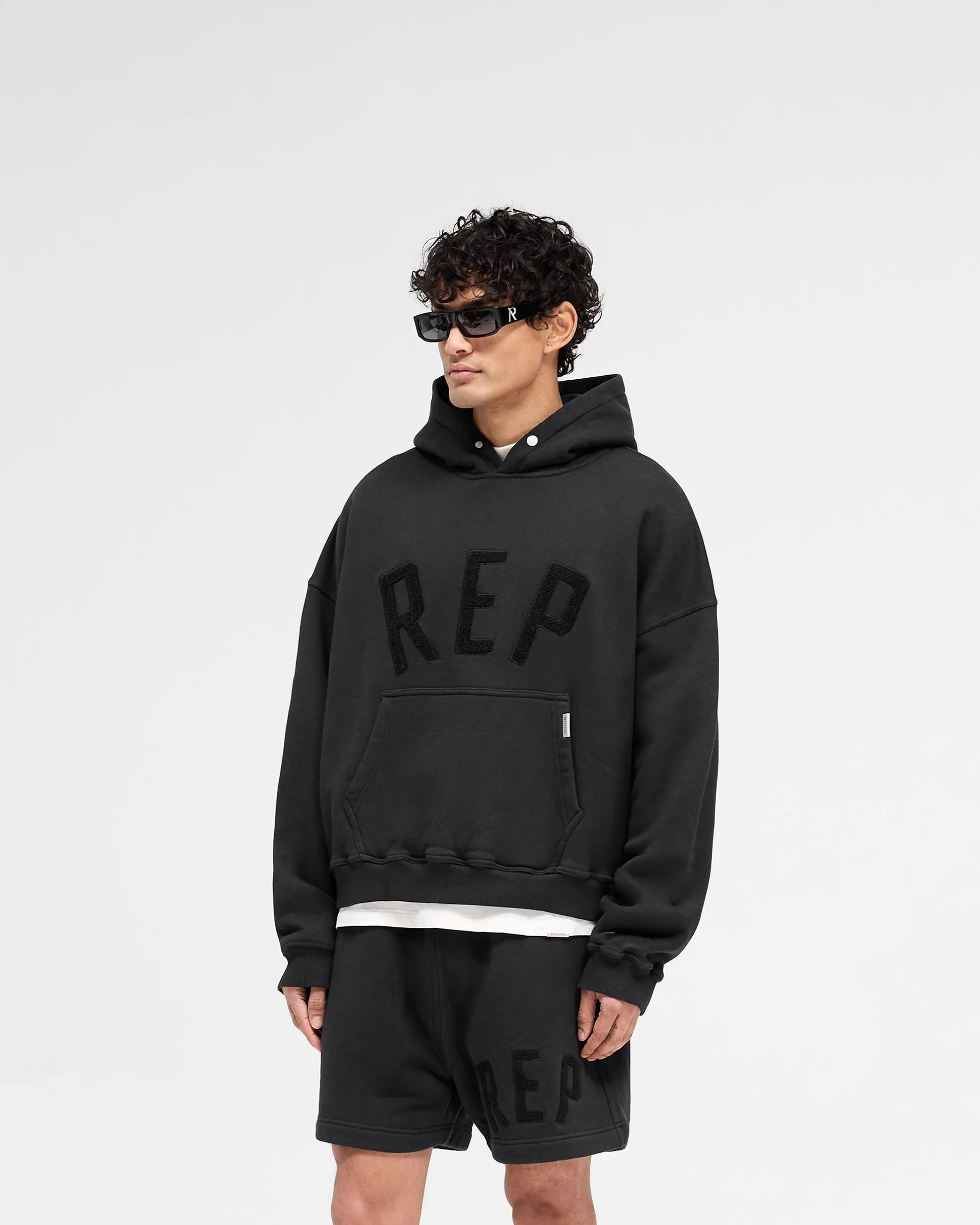 Rep Applique Hoodie - Off Black sold by Represent product image thumbnail 2