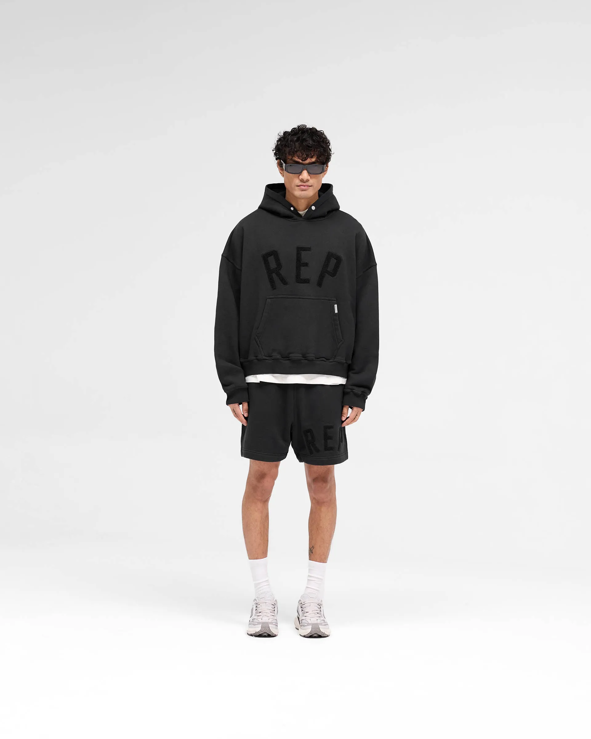 Rep Applique Hoodie - Off Black sold by Represent product image thumbnail 5