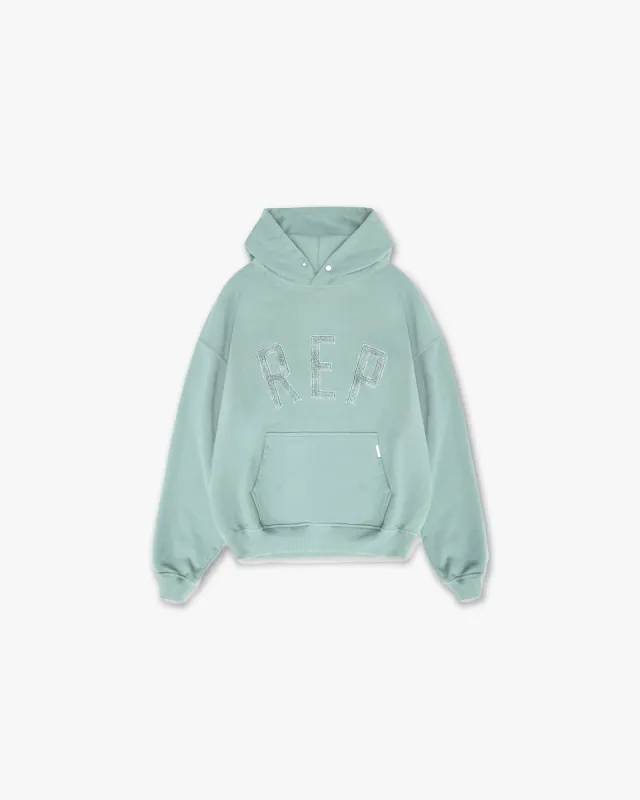 Rep Applique Hoodie - Forest Green sold by Represent
