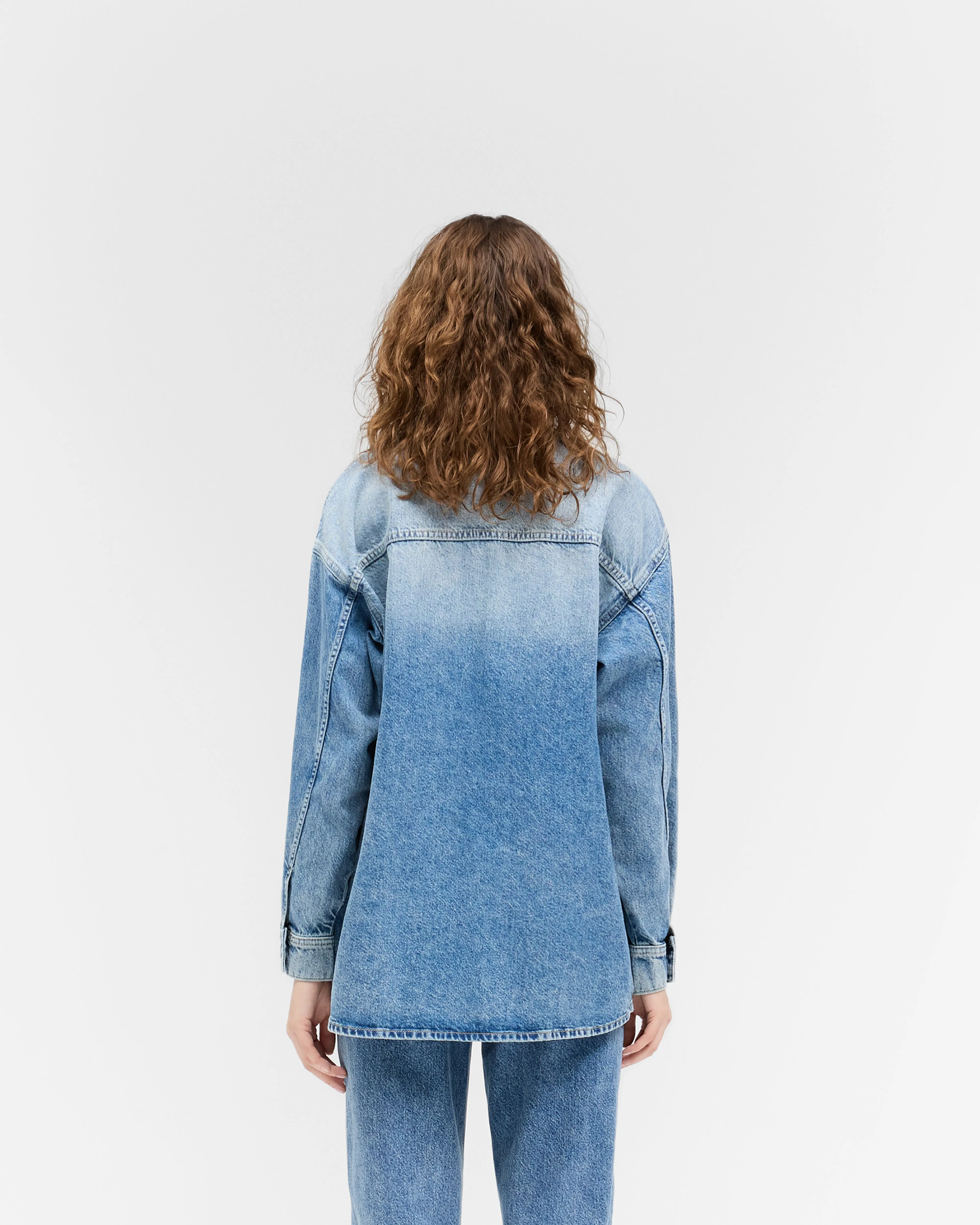 Denim Overshirt - Washed Blue sold by Represent product image thumbnail 4