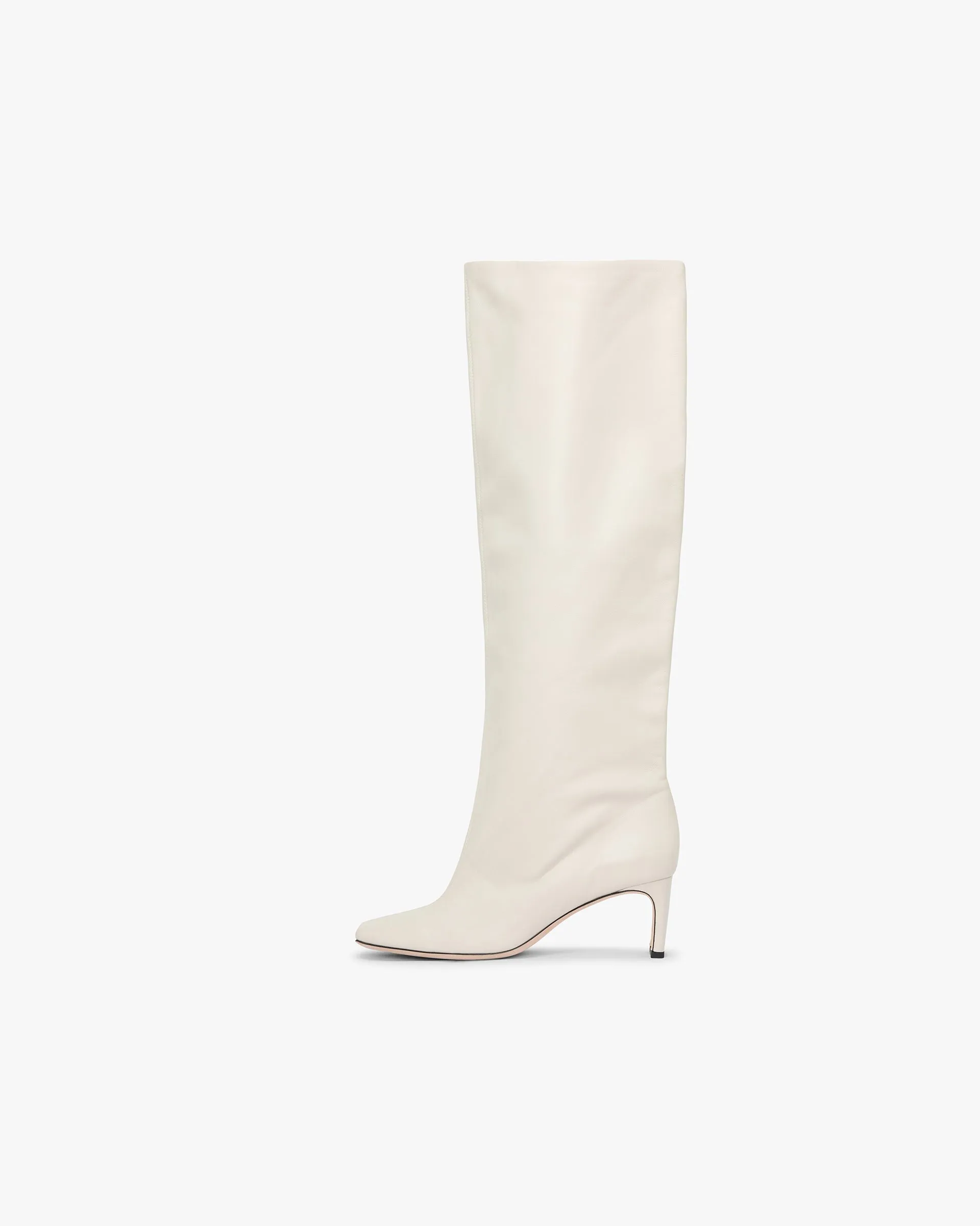 Square Toe Knee Boot - Ecru sold by Represent product image thumbnail 3