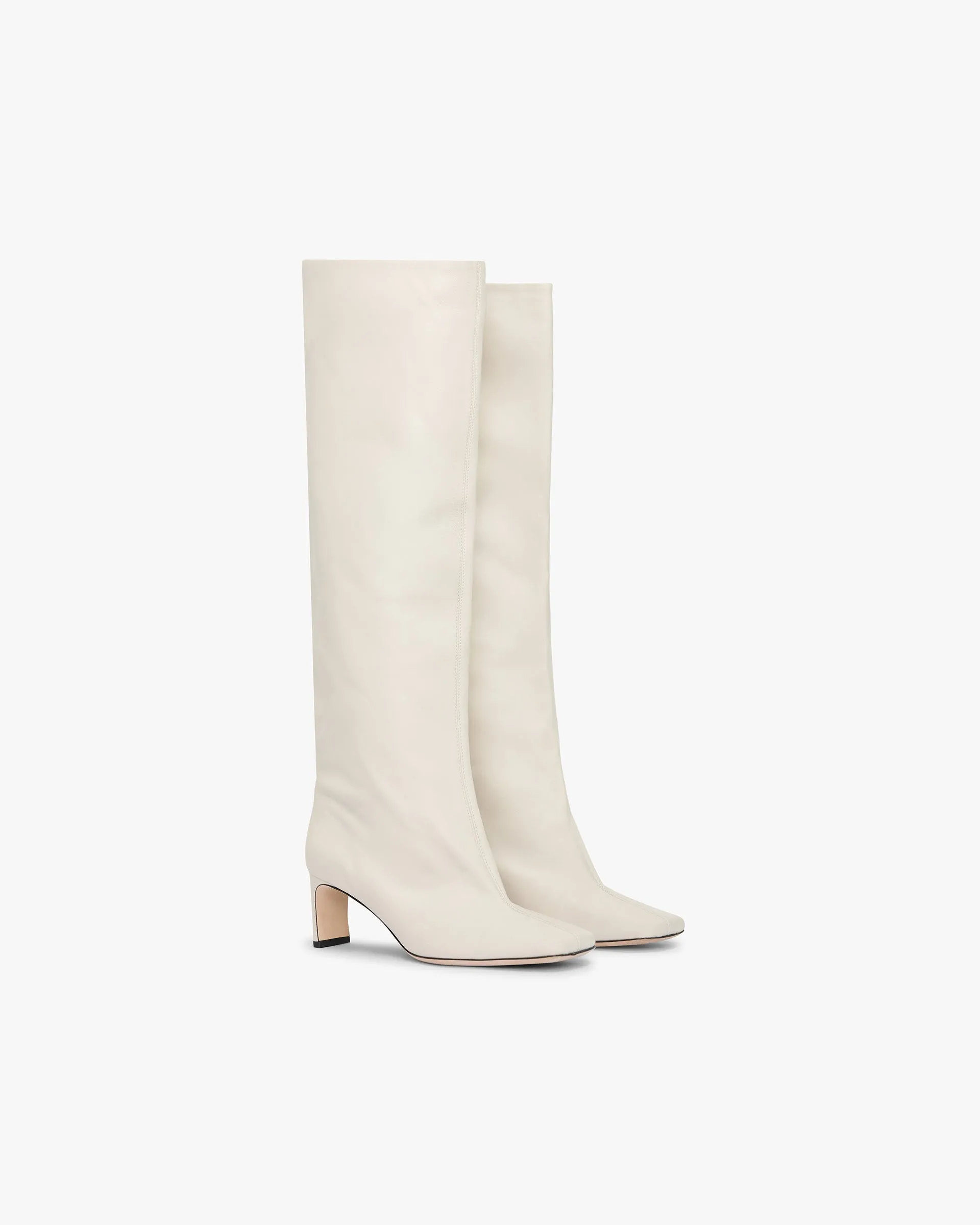 Square Toe Knee Boot - Ecru sold by Represent product image thumbnail 2