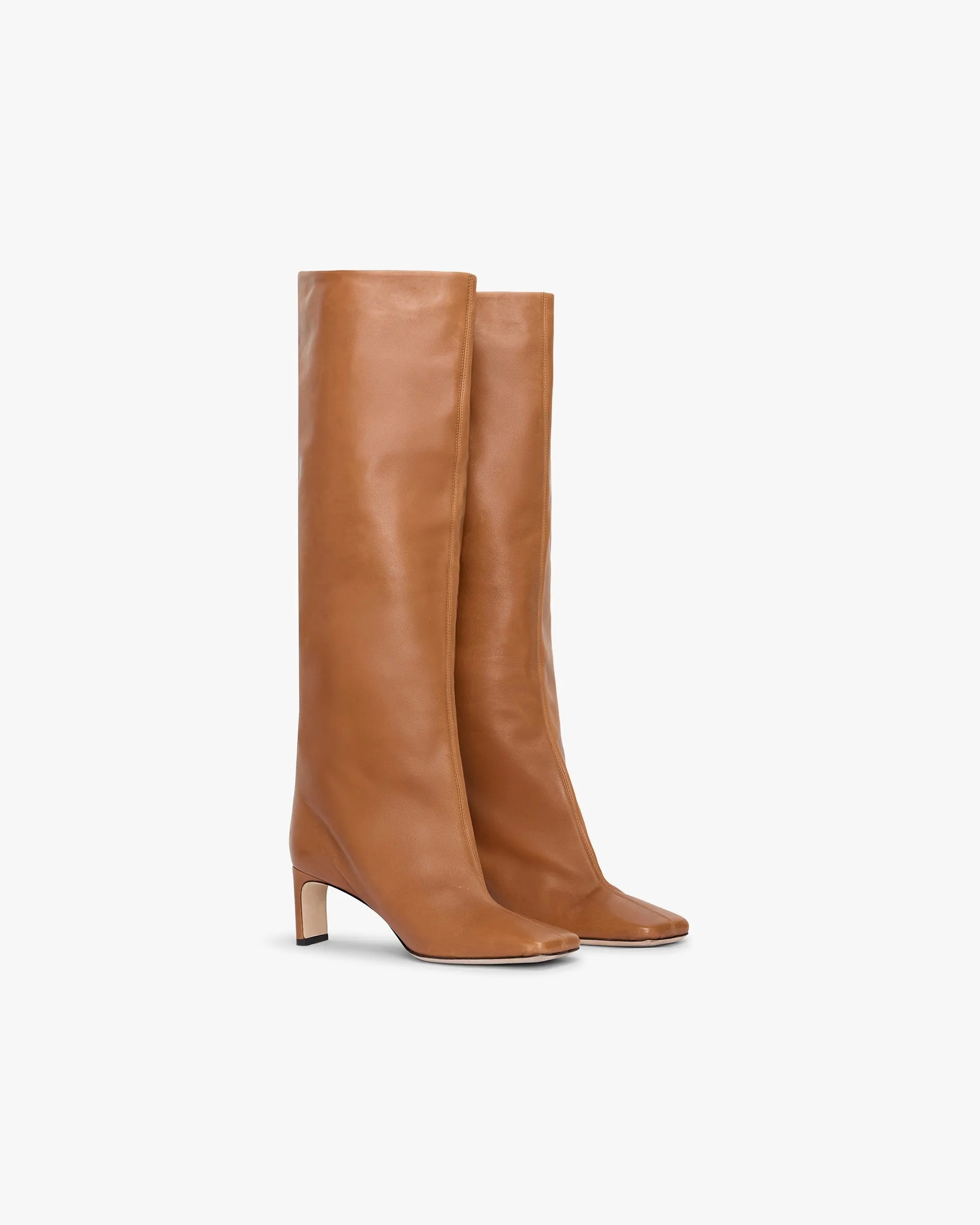 Square Toe Knee Boot - Tan sold by Represent product image thumbnail 2