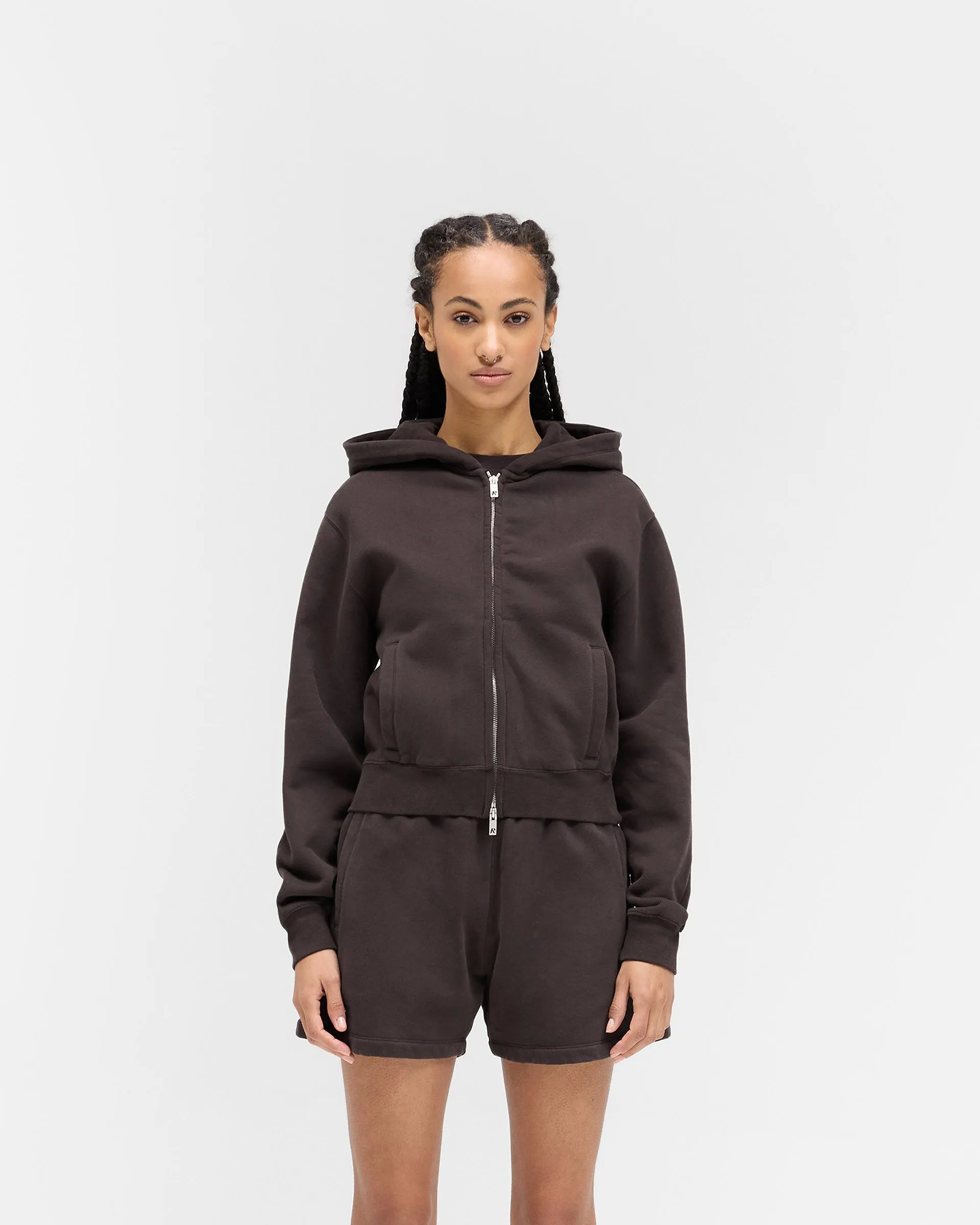 Owners Club Slim Zip Hoodie - Black Coffee sold by Represent product image thumbnail 3