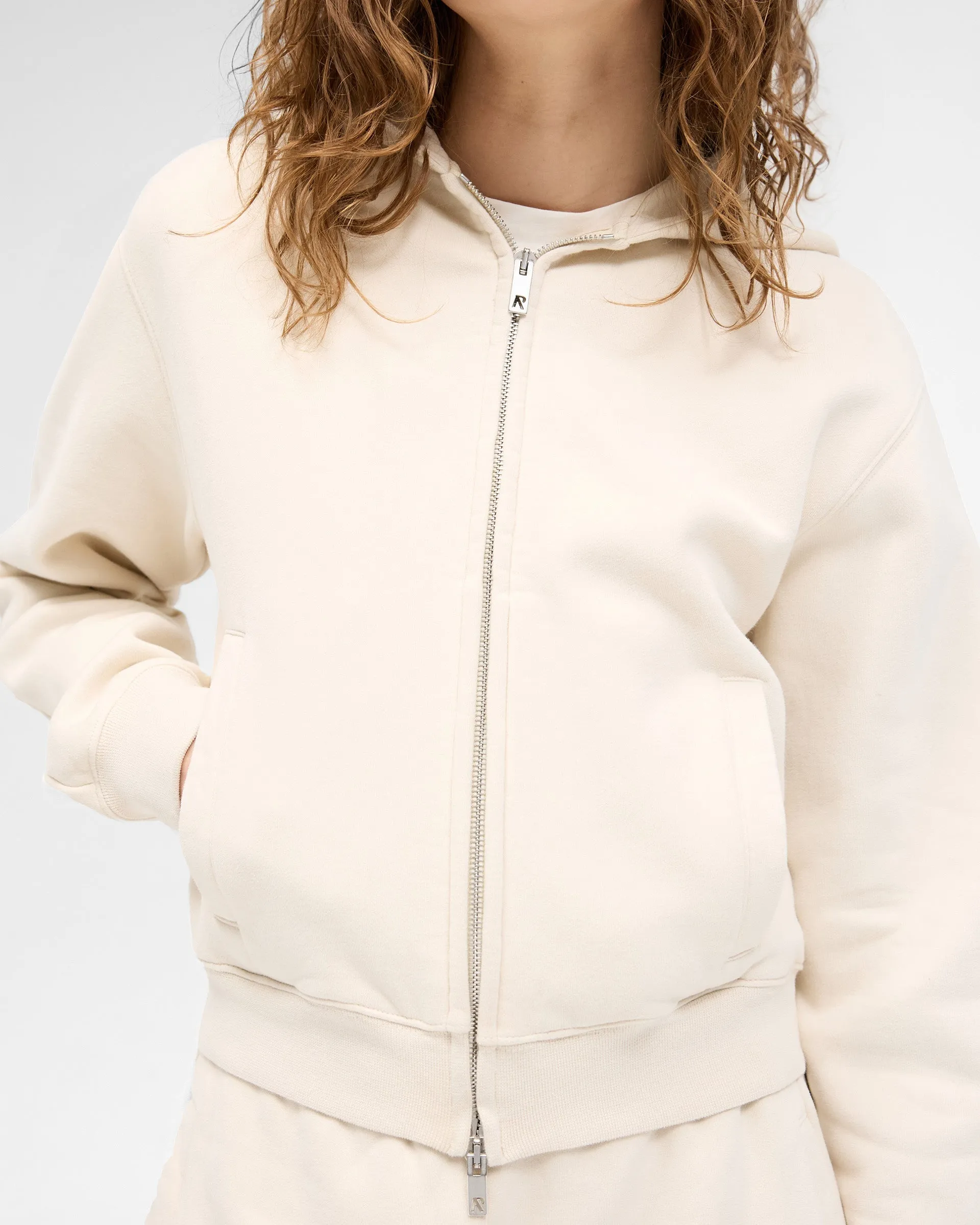 Owners Club Slim Zip Hoodie - Oat Milk sold by Represent product image thumbnail 5